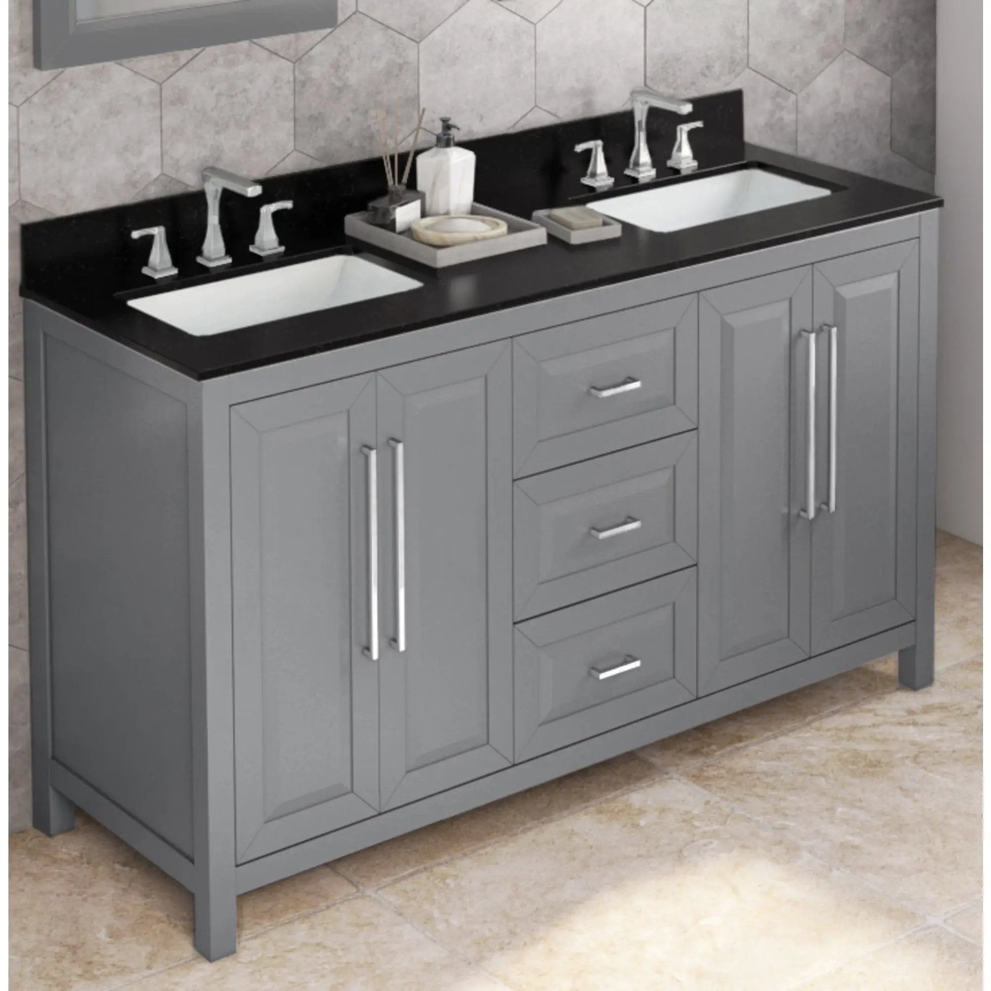 Jeffrey Alexander 60" Cade Vanity Set by Jeffrey Alexander