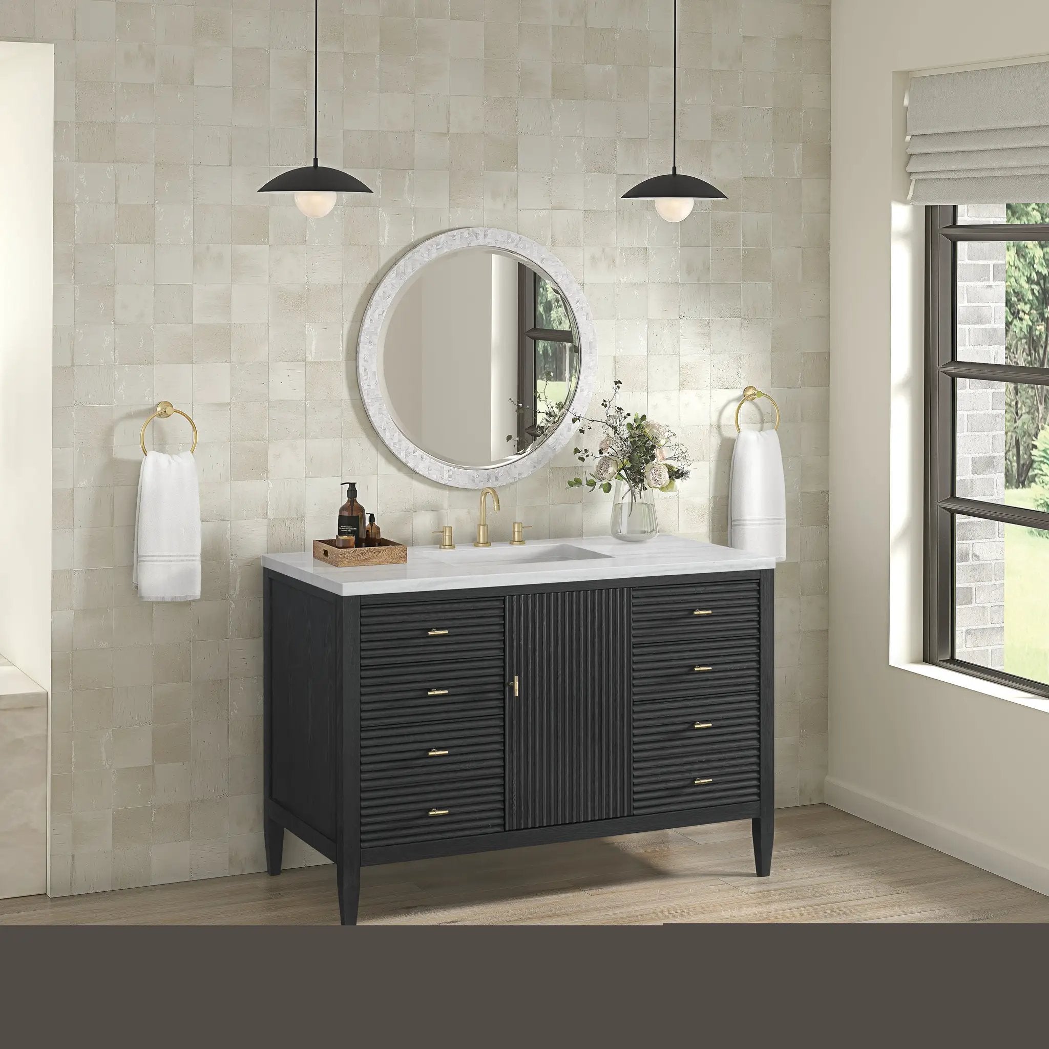 carbon oak vanity
