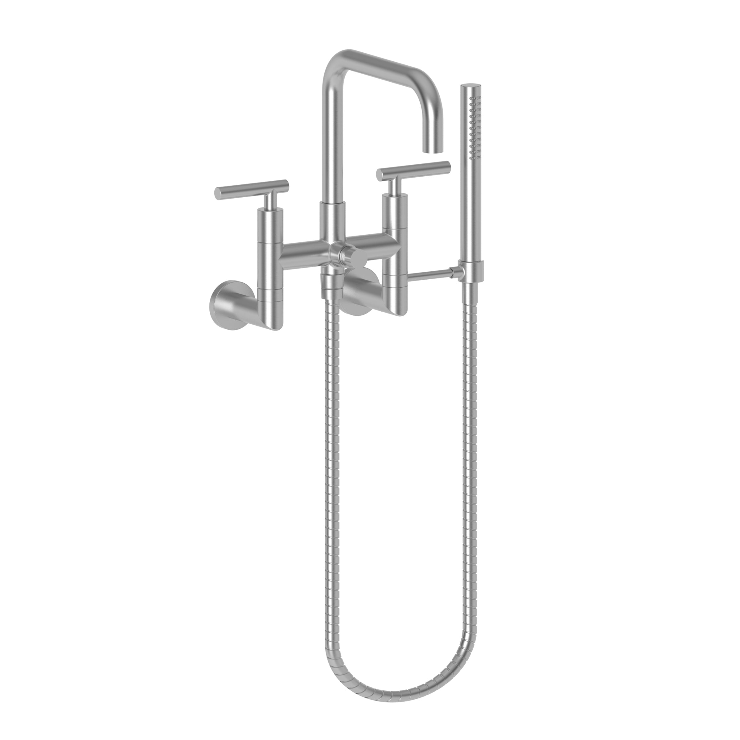 Newport Brass East Square Exposed Tub & Hand Shower Set - Wall Mount