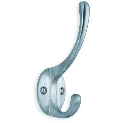 brushed chrome coat hook