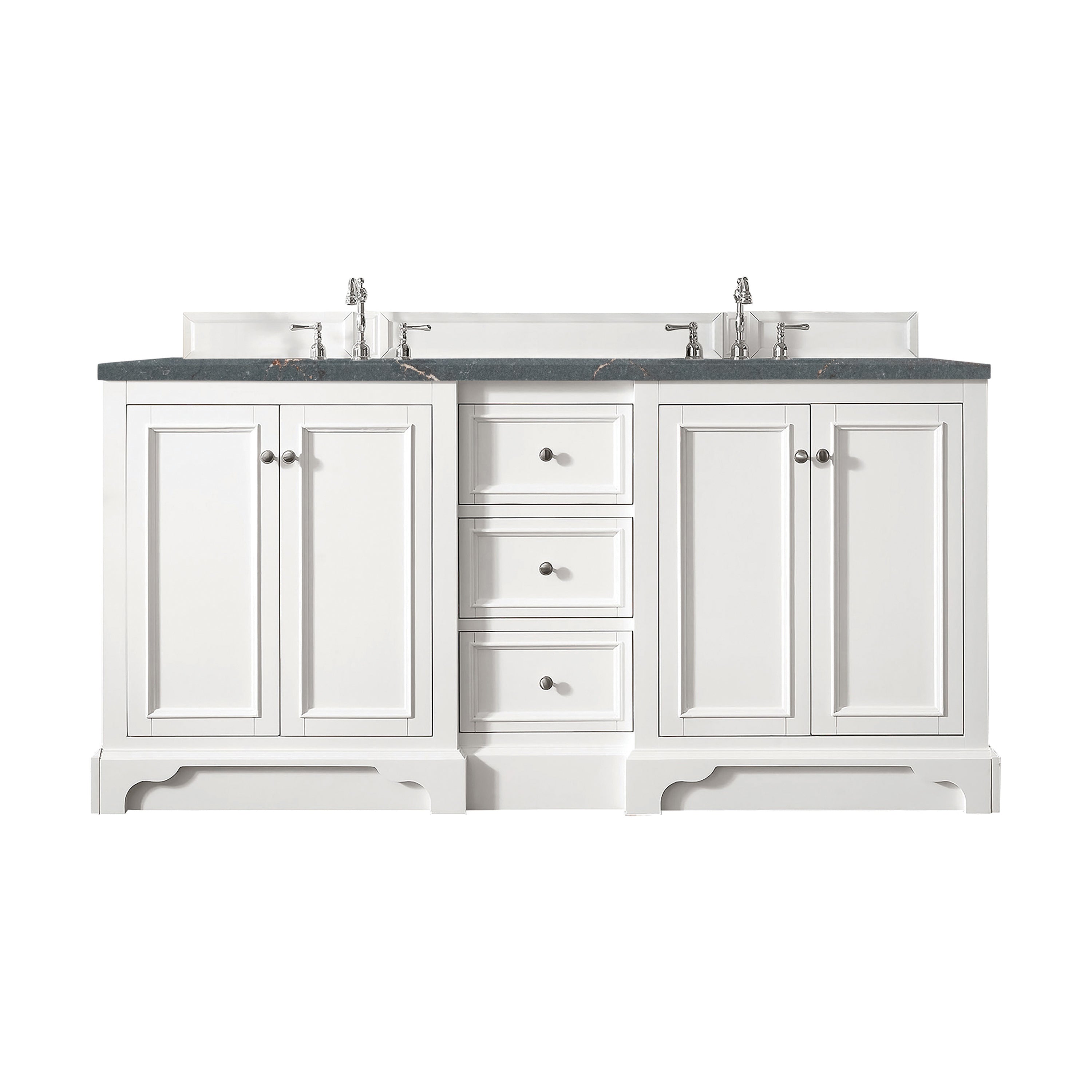 James Martin De Soto 72" Double Vanity Set - Bright White