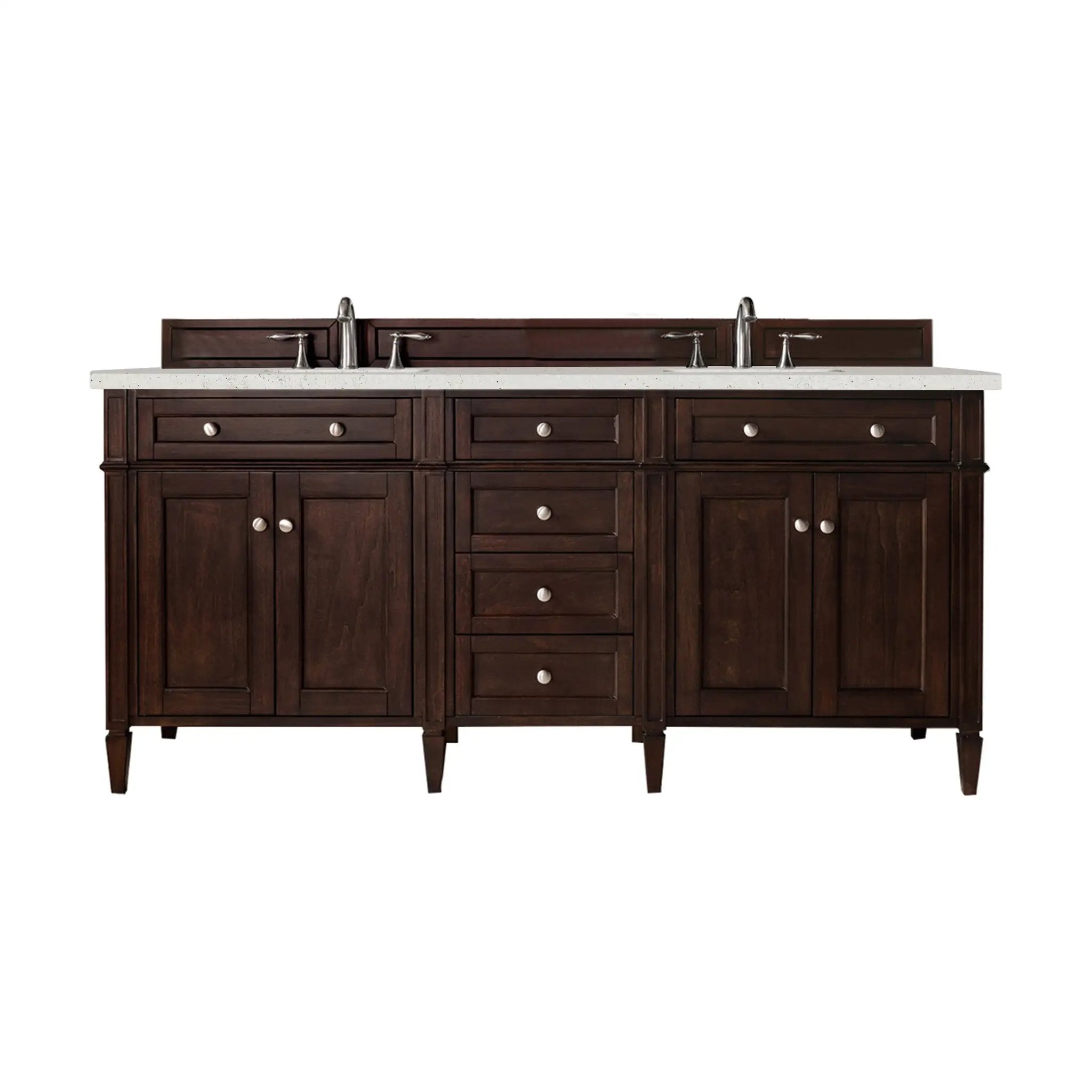 James Martin Brittany 72" Double Vanity Set - Burnished Mahogany by James Martin Vanities