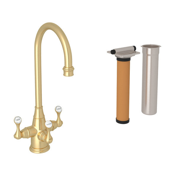 Rohl Georgian Era Three Handle Bar/Food Prep Filter Kitchen Faucet Kit