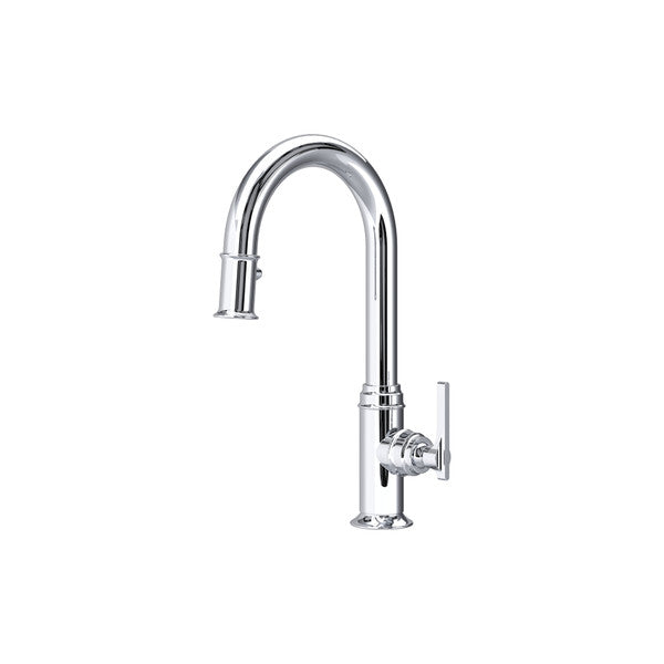 polished chrome kitchen faucet