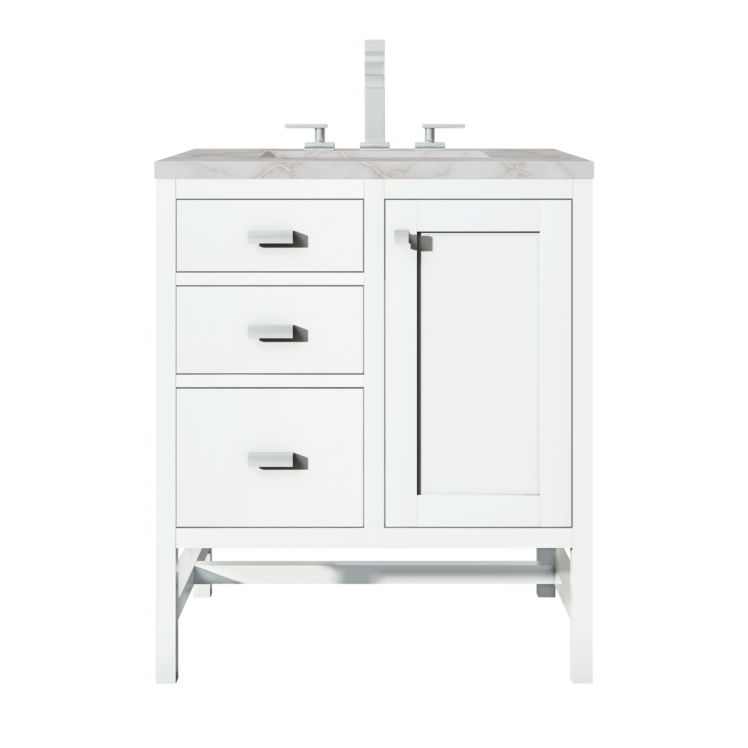 James Martin Vanities Addison 30" Single Vanity - Glossy White