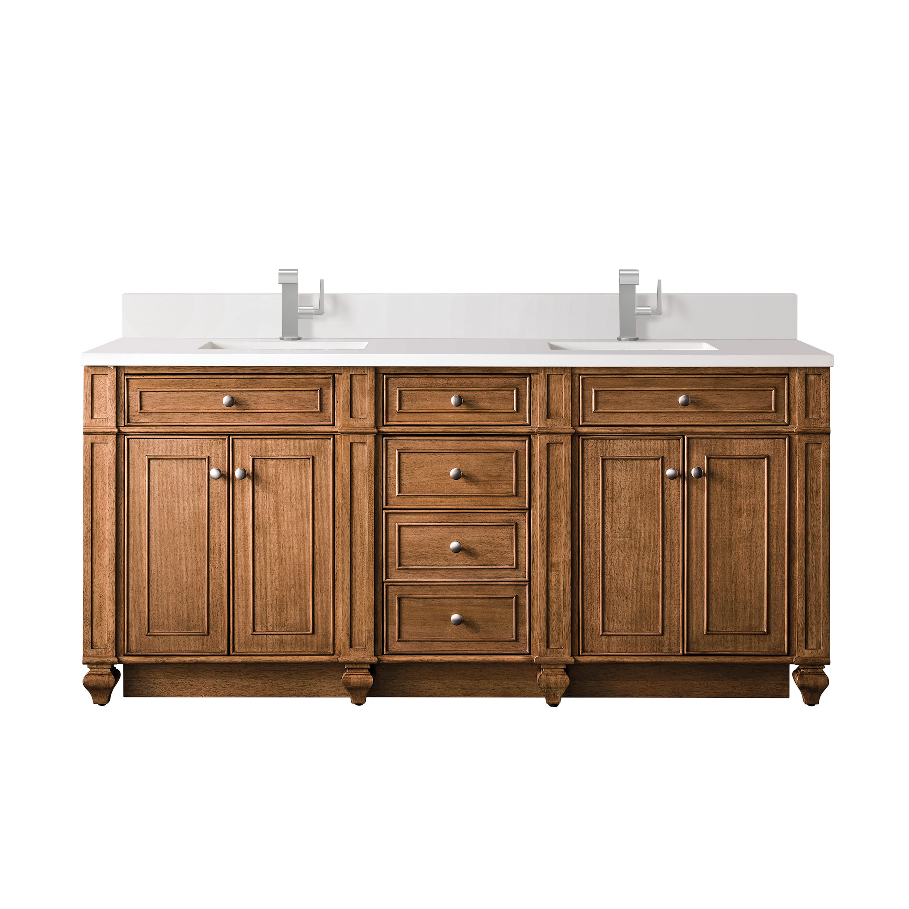 James Martin Vanities Bristol 72" Double Vanity - Saddle Brown