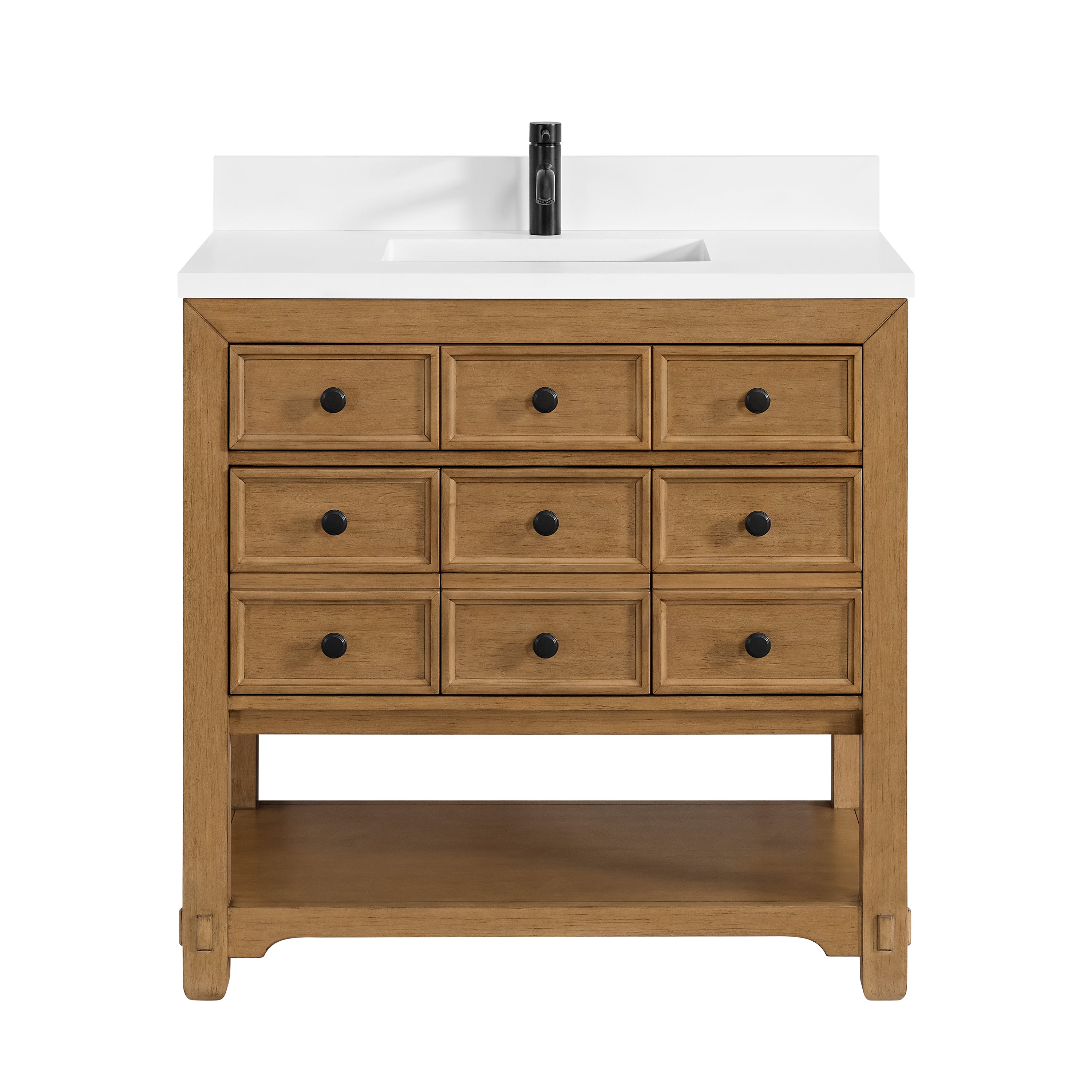 James Martin Vanities Malibu 36" Single Vanity - Amber Birch