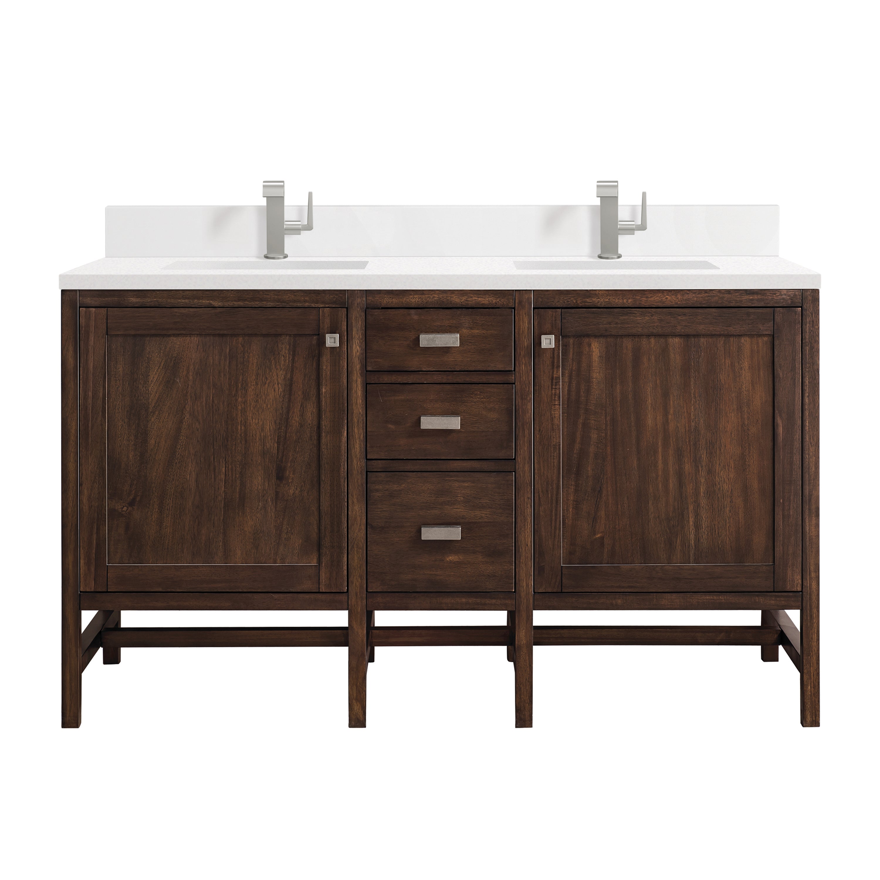 mid-century acacia vanity