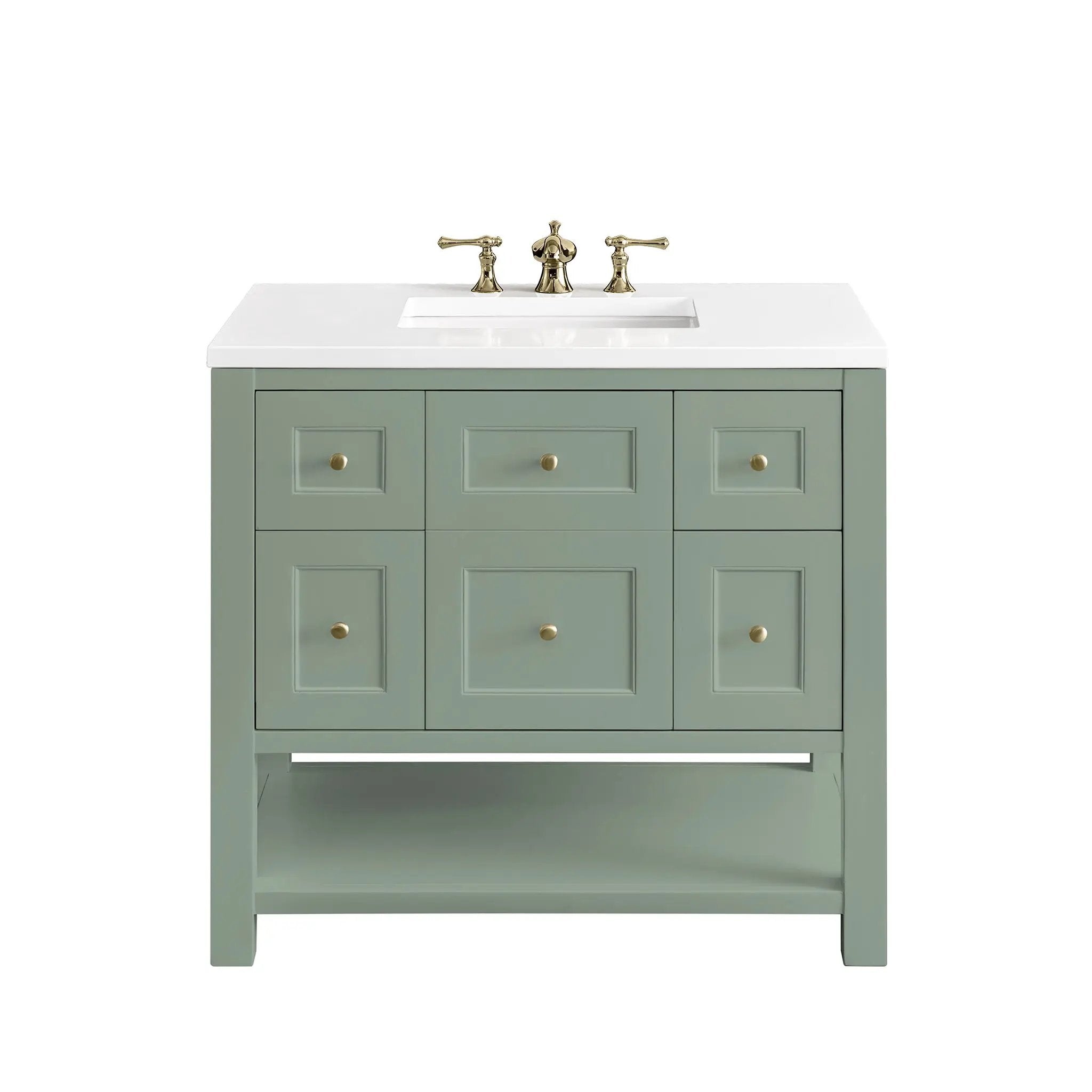 James Martin Breckenridge 36" Single Vanity Set - Smokey Celadon by James Martin Vanities