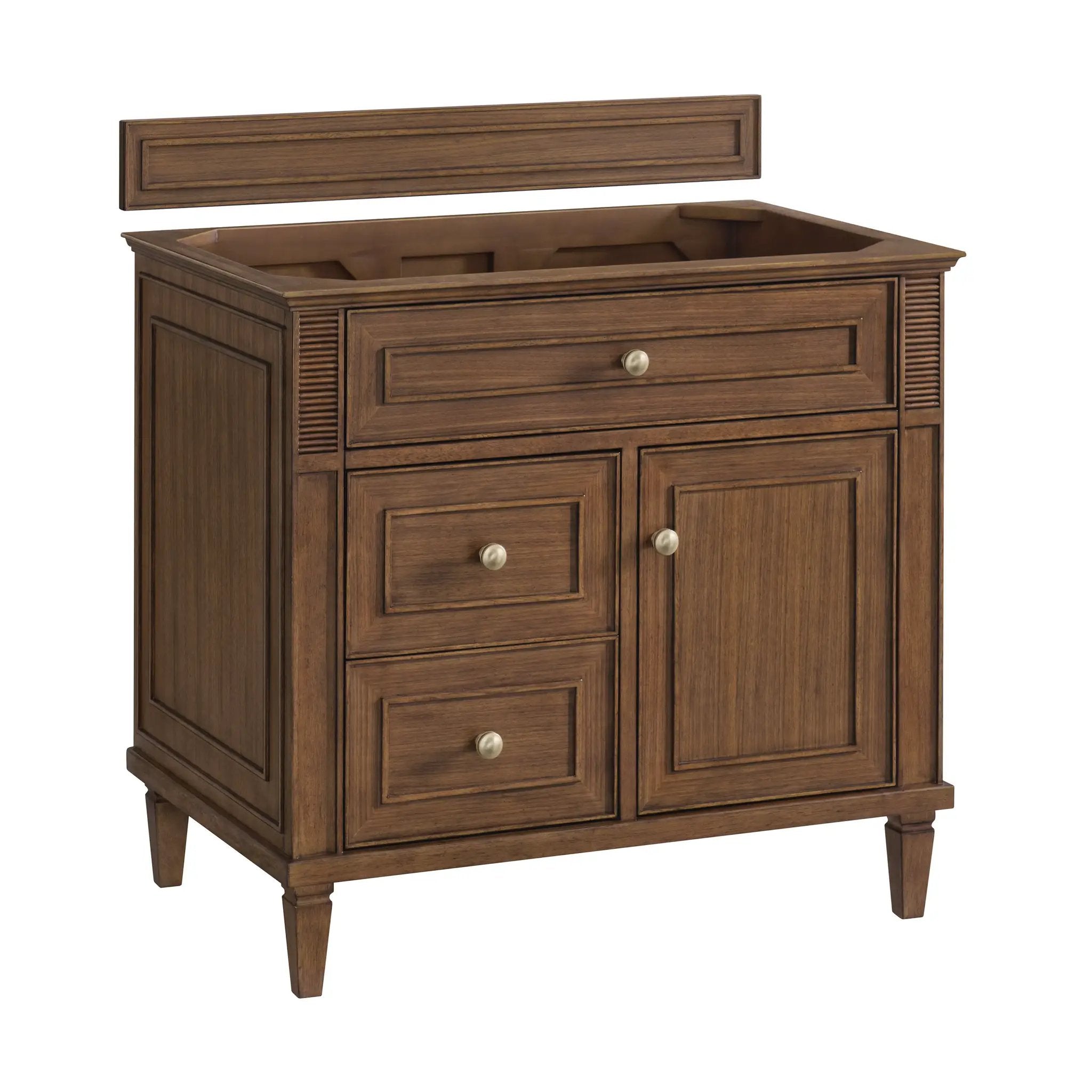 mid-century walnut vanity