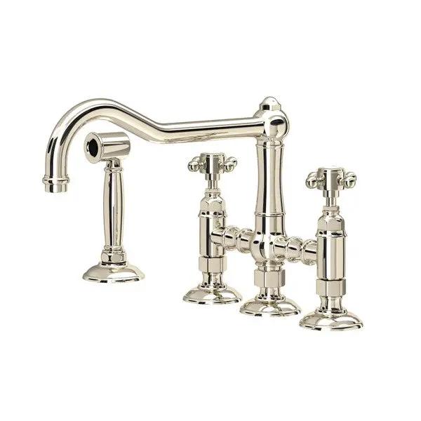 Rohl Acqui Bridge Kitchen Faucet with Side Spray by Rohl