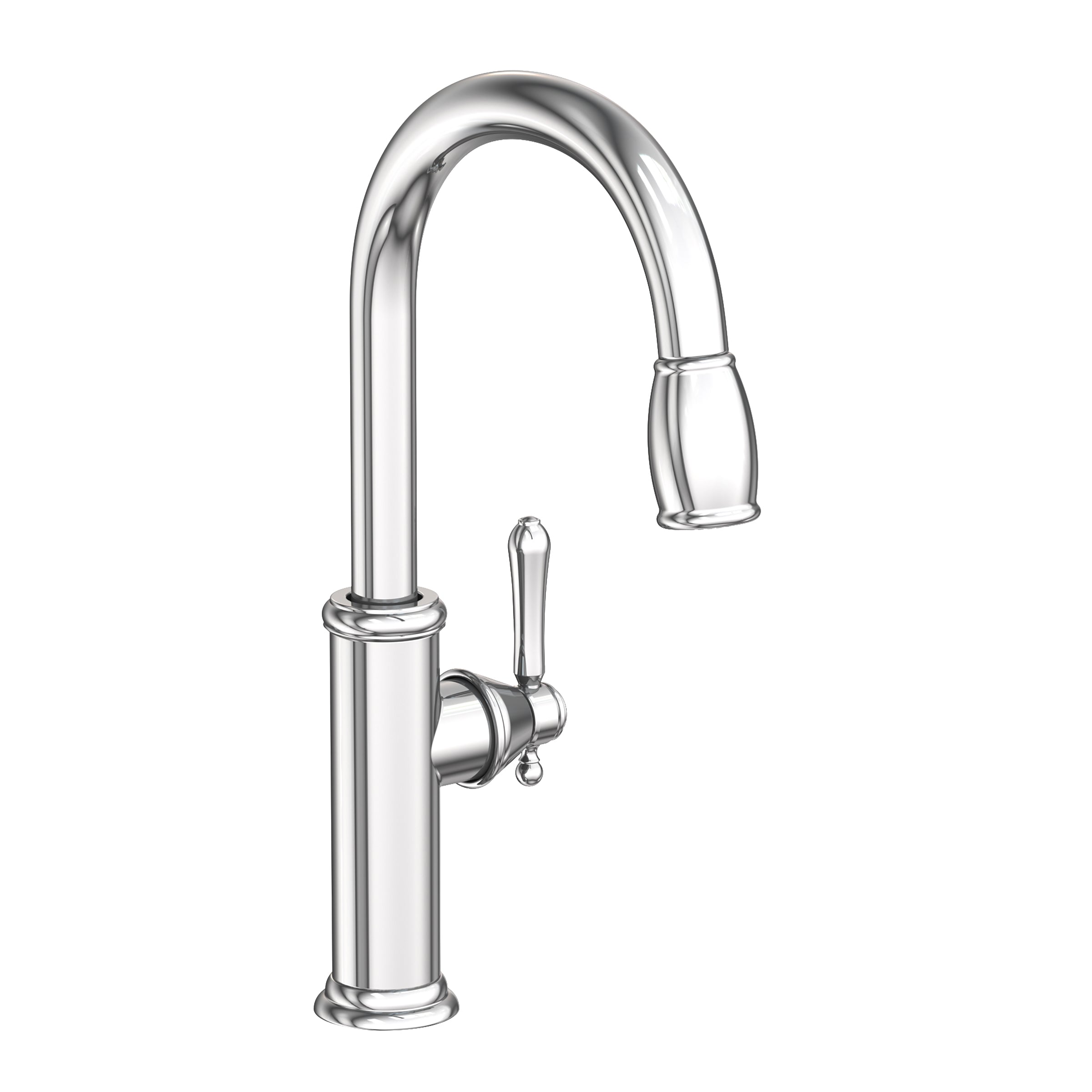 polished chrome kitchen faucet