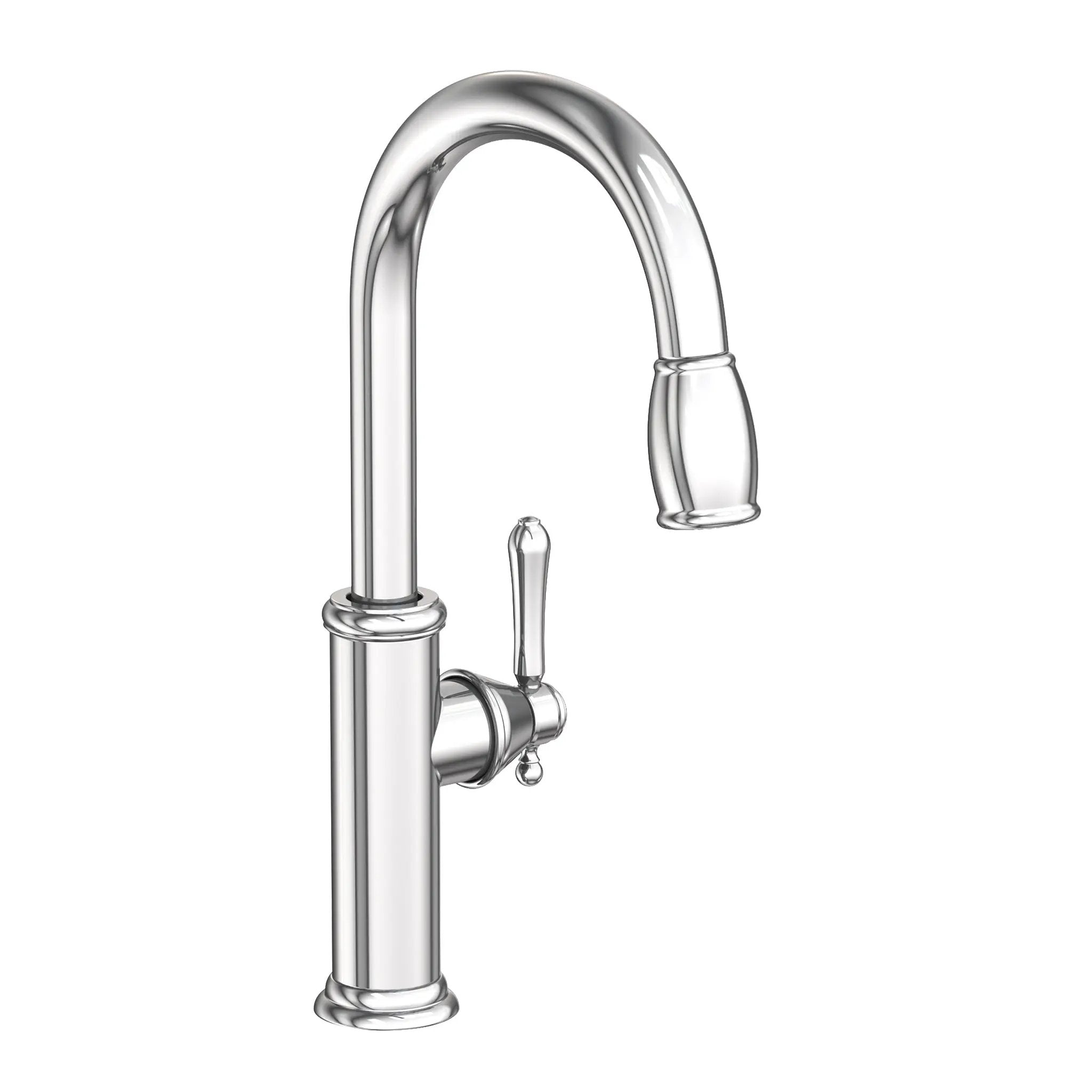 polished chrome kitchen faucet