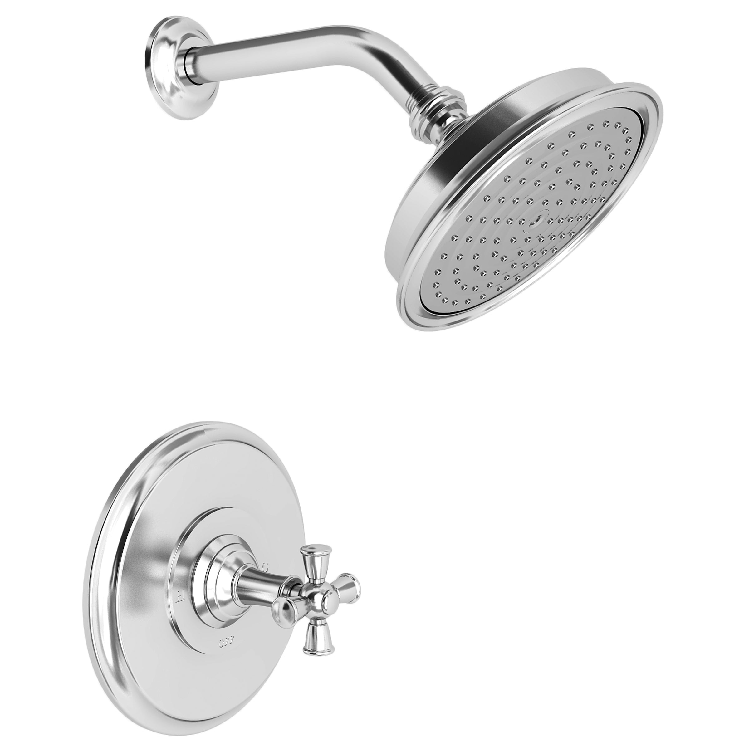 polished chrome shower trim set