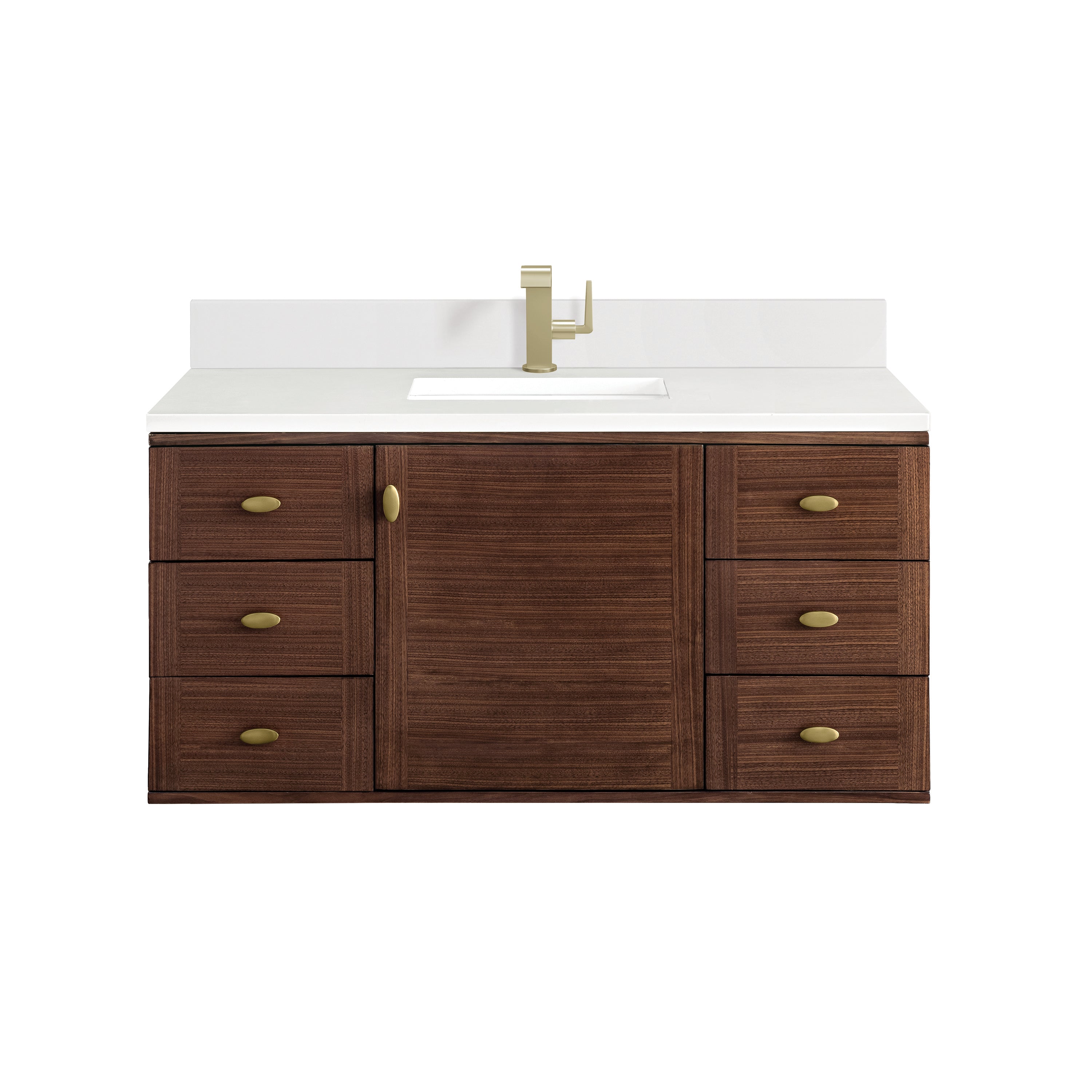 James Martin Vanities Amberly 48" Single Vanity - Mid-Century Walnut