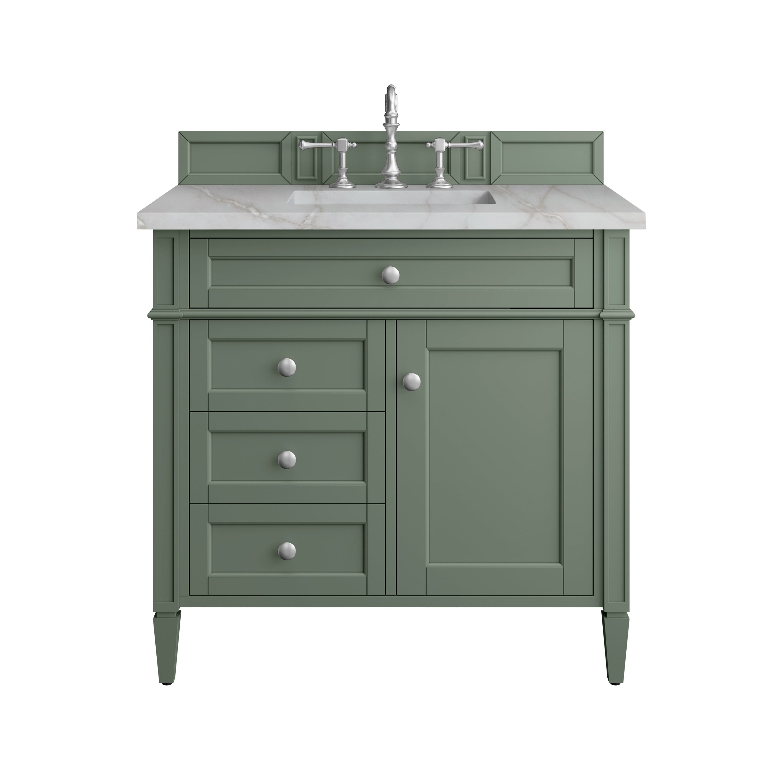 James Martin Vanities Brittany 36" Single Vanity - Smokey Celadon