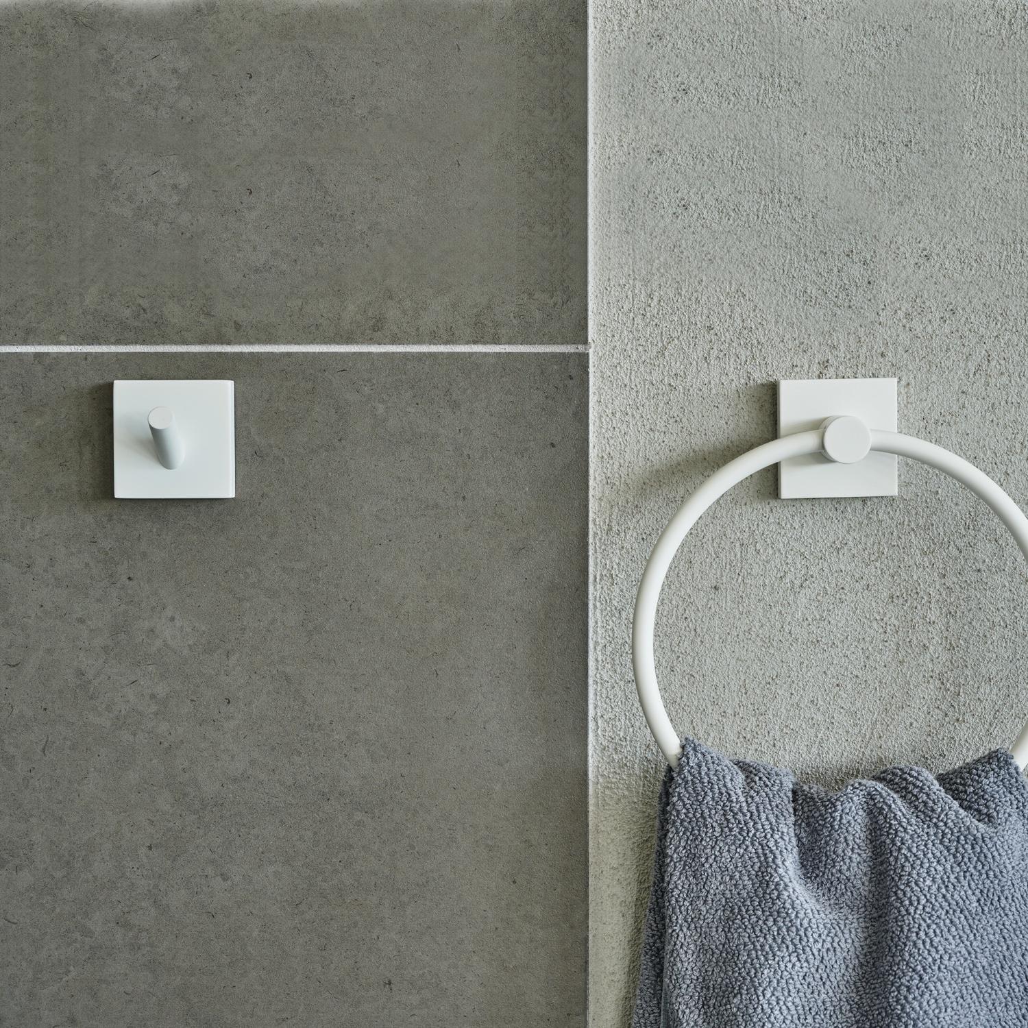 matte white towel hook
