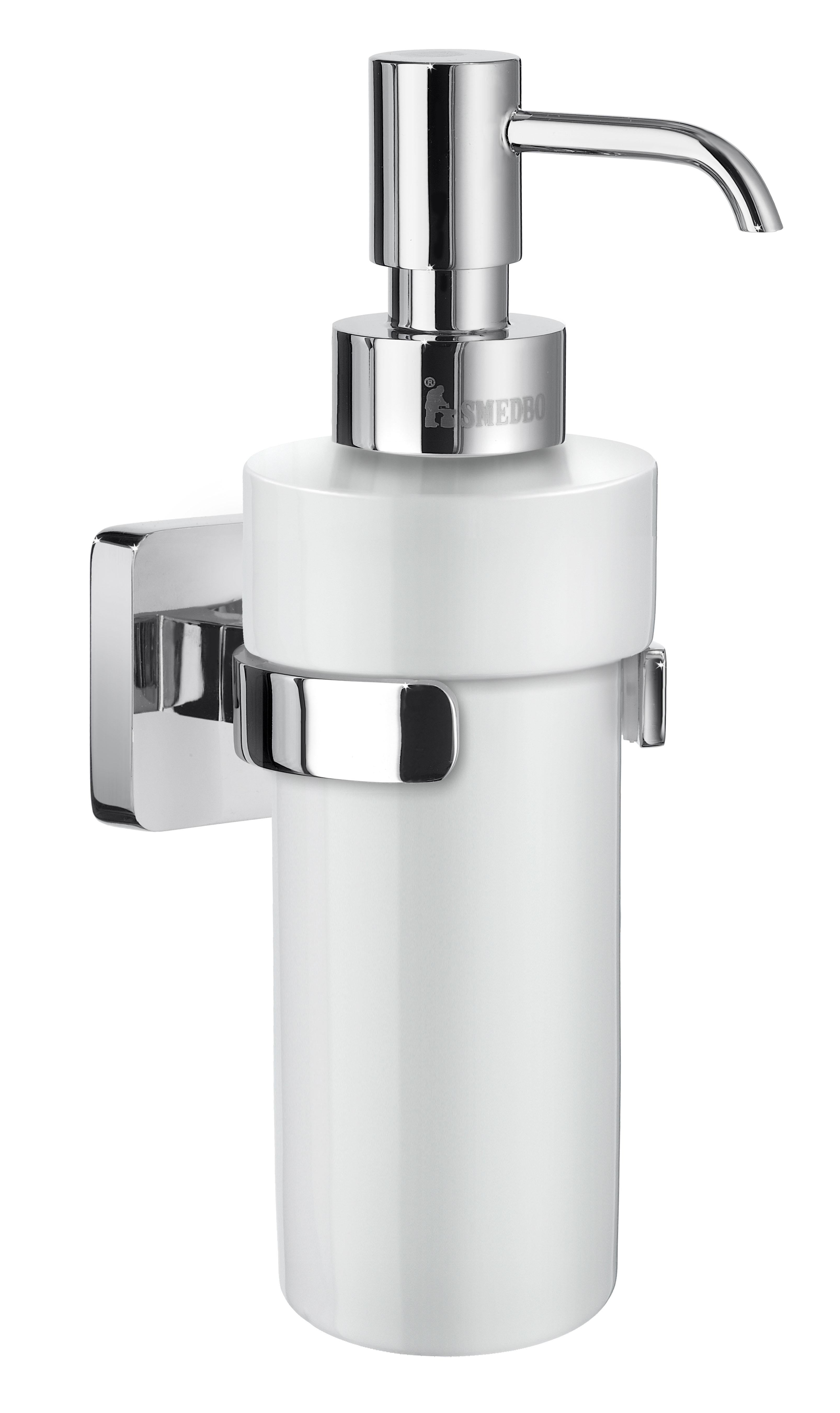 polished chrome soap dispenser