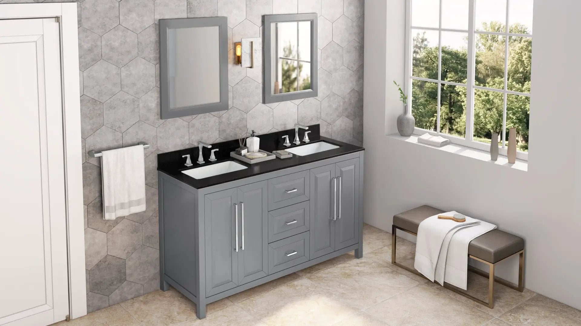 grey vanity
