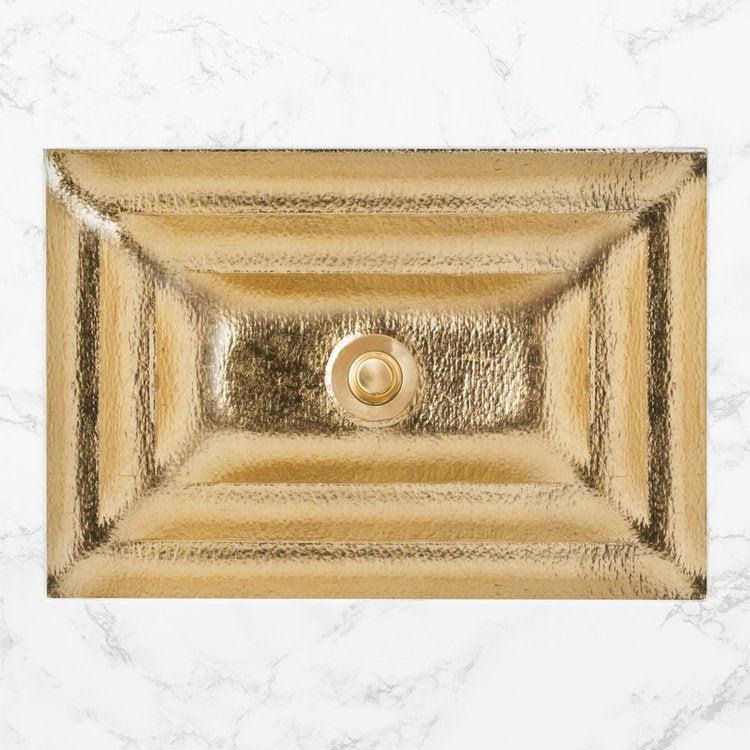 Linkasink Solid Eglomise Metal Leaf Artisan Glass Undermount Sink by Linkasink
