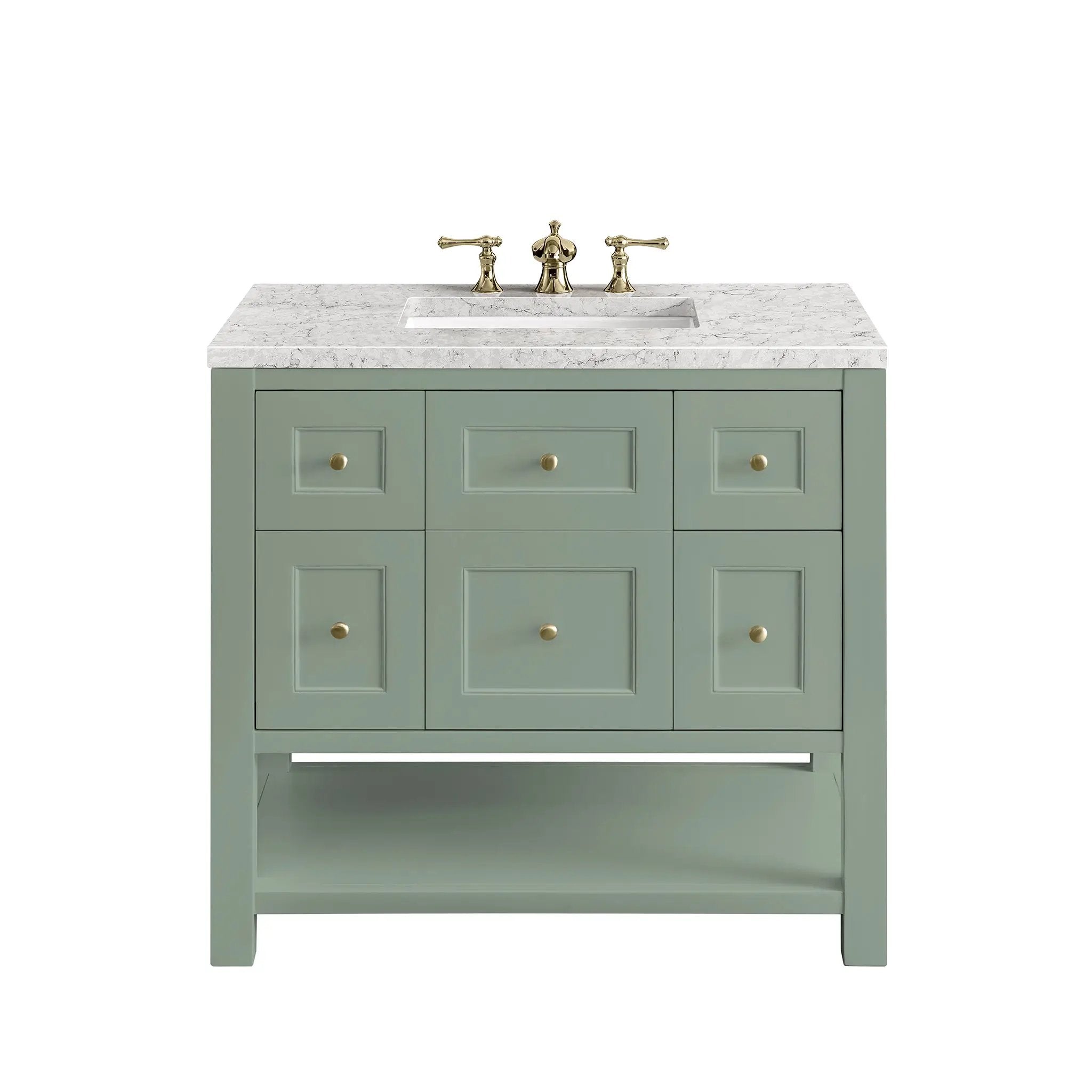 James Martin Breckenridge 36" Single Vanity Set - Smokey Celadon by James Martin Vanities