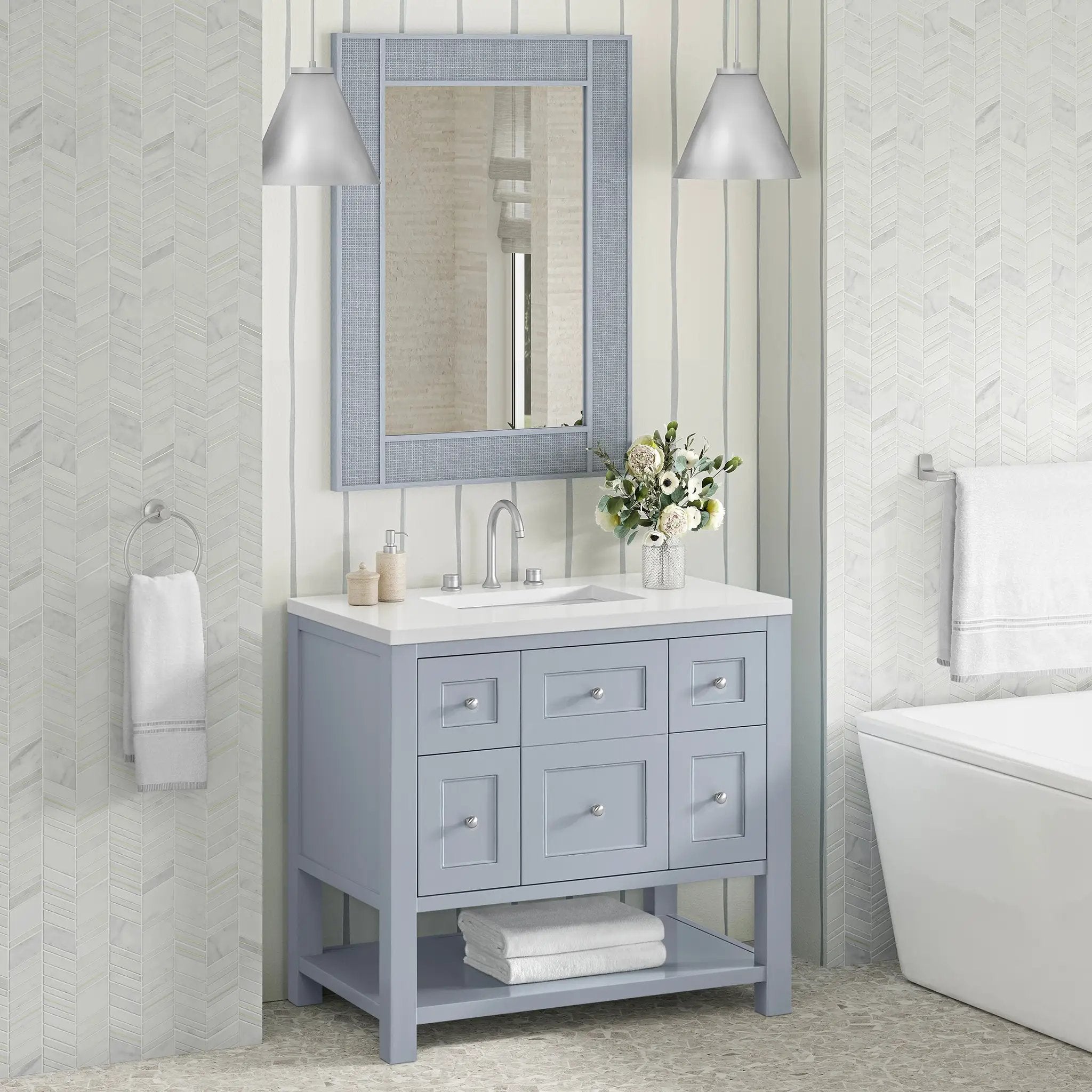 serenity blue mirror