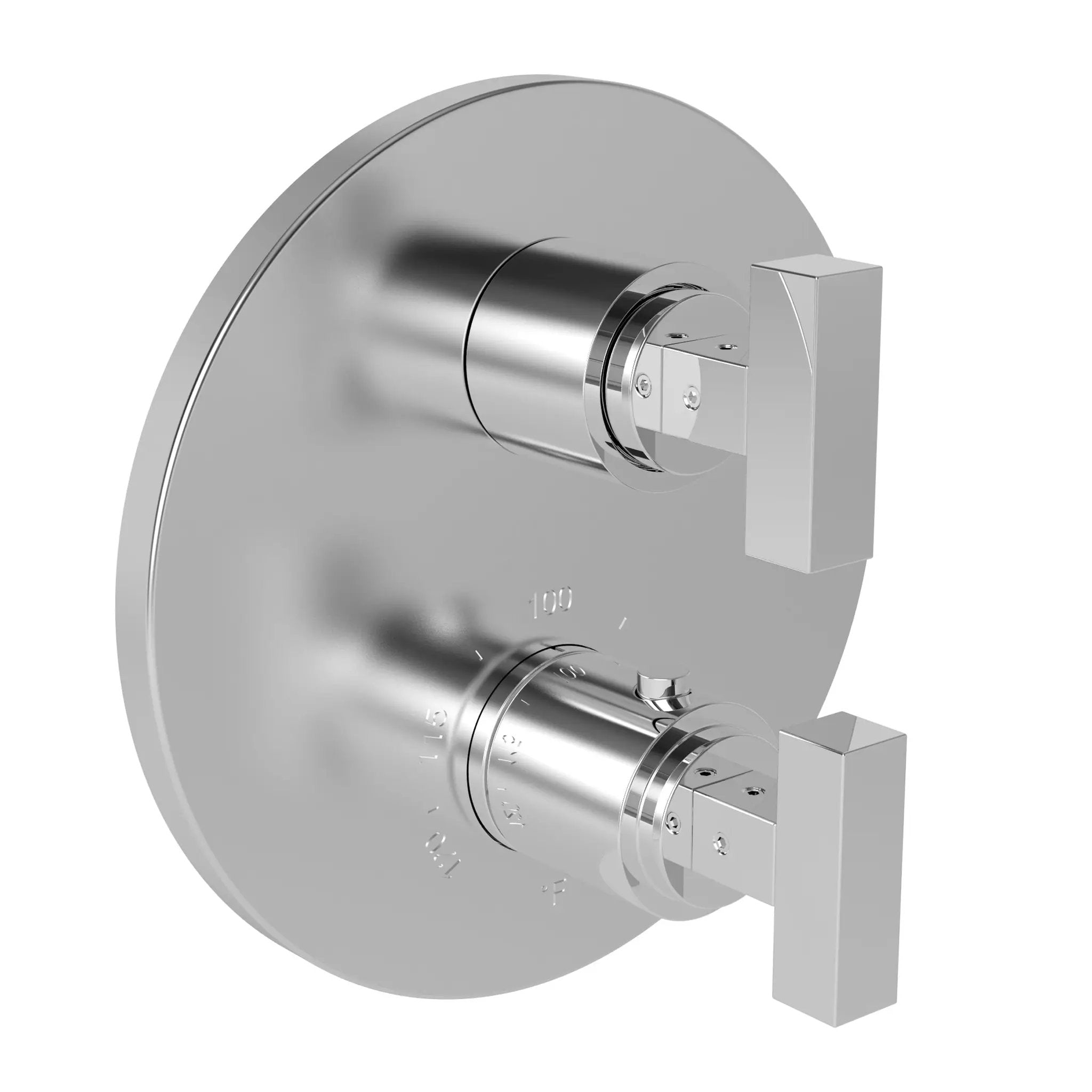 polished chrome thermostatic trim plate