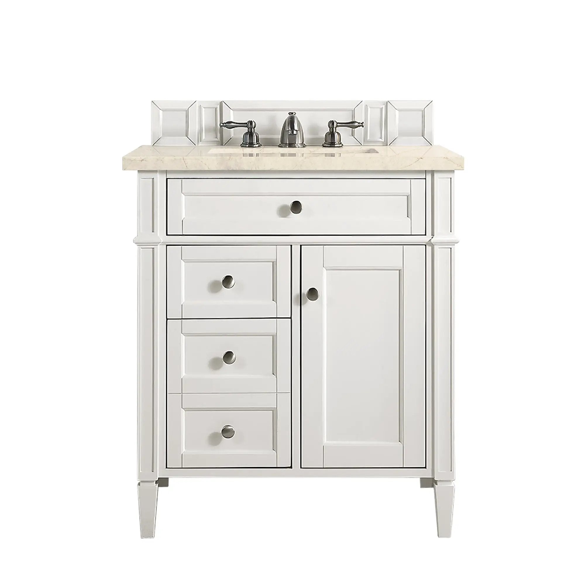 James Martin Brittany 30" Single Vanity Set - Bright White by James Martin Vanities