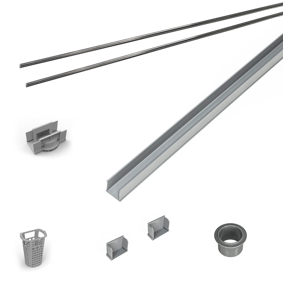 Infinity Drain 48" PVC Component Only Kit for S-AG 38 and S-DG 38 series.