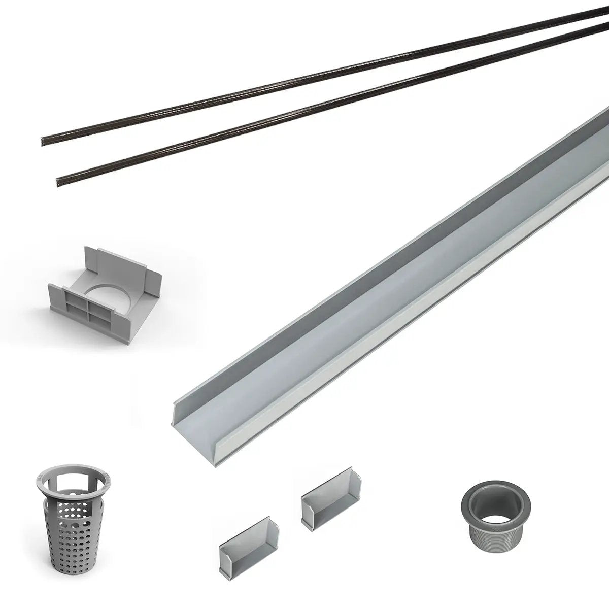 Infinity Drain 60" PVC Component Only Kit for S-AG 65, S-DG 65, and S-TIF 65 series by Infinity Drain