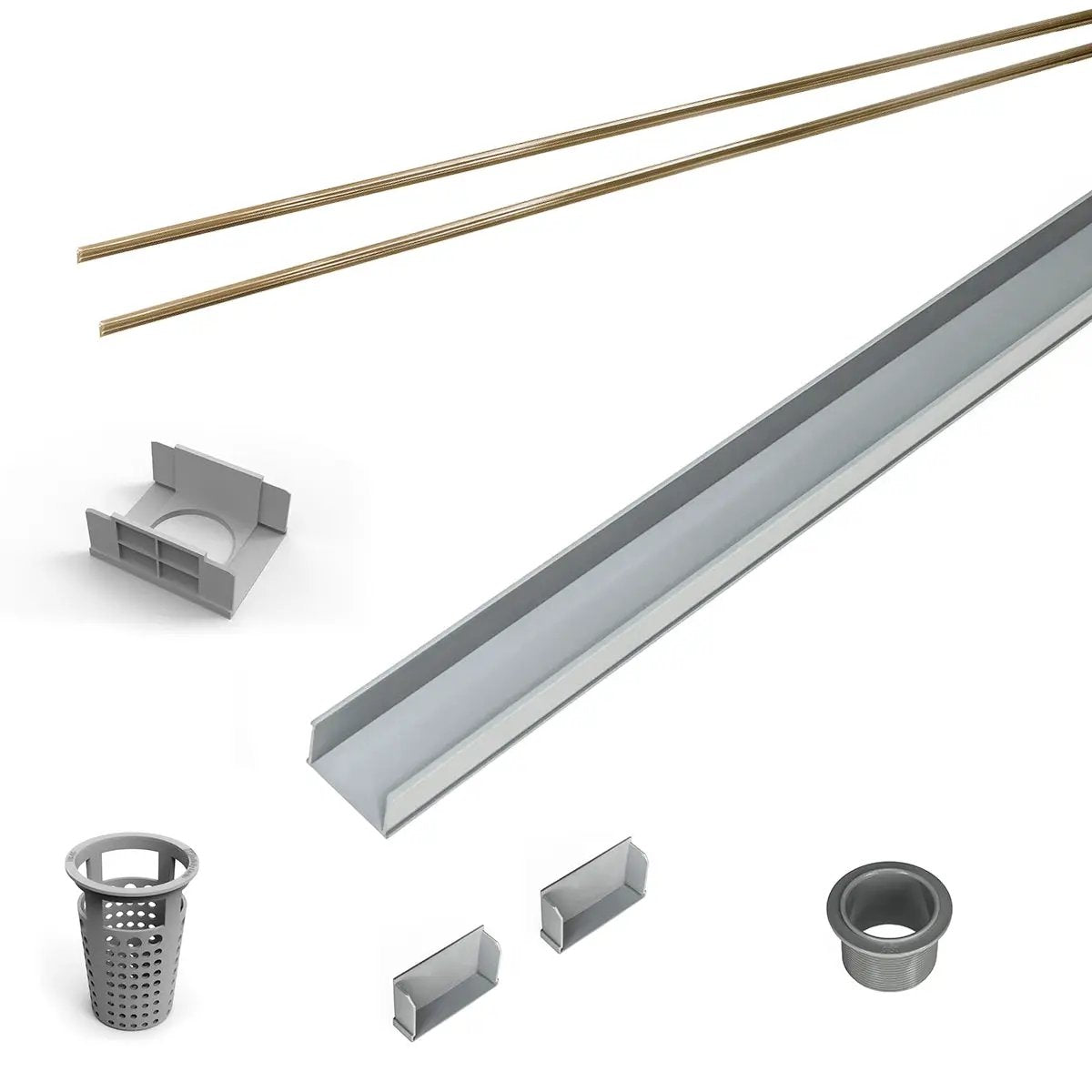 Infinity Drain 72" PVC Component Only Kit for S-AG 65, S-DG 65, and S-TIF 65 series by Infinity Drain