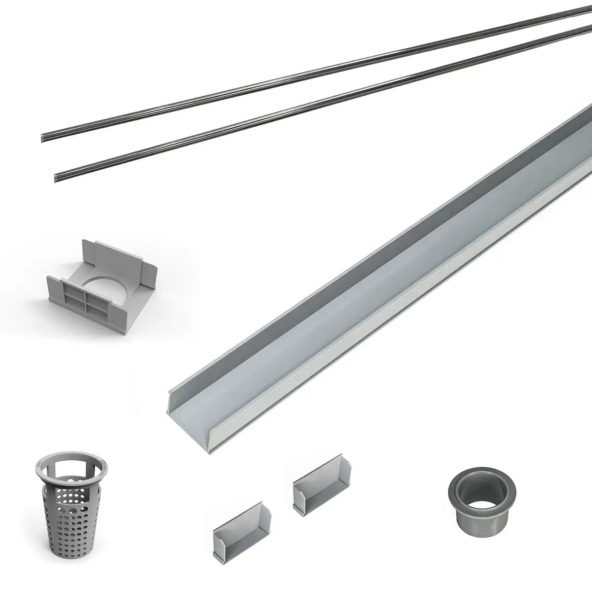 Infinity Drain 72" PVC Component Only Kit for S-AG 65, S-DG 65, and S-TIF 65 series by Infinity Drain
