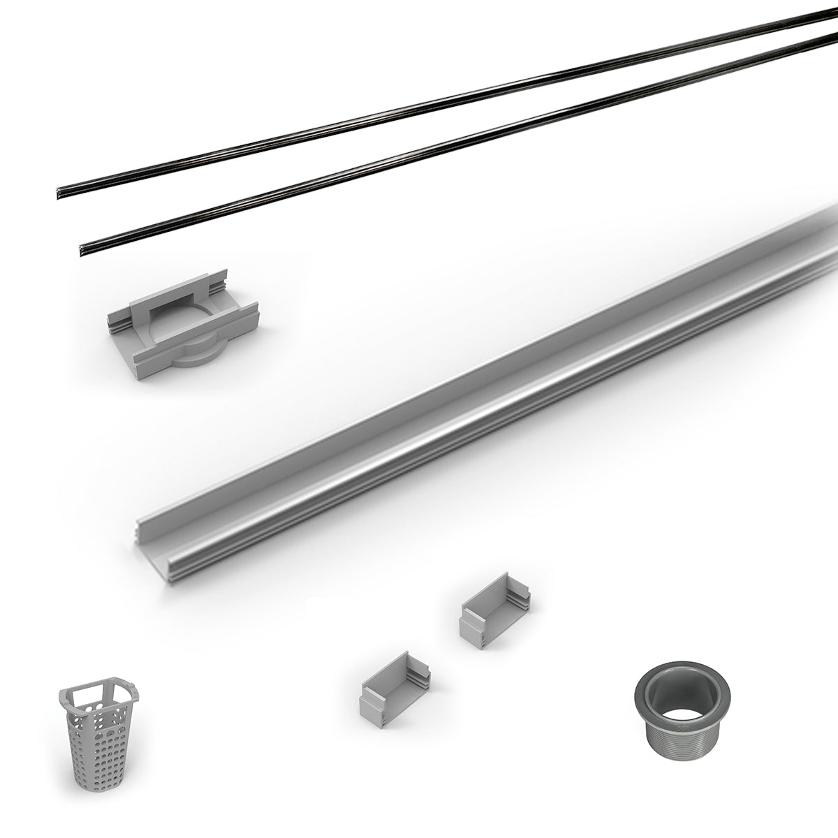 Infinity Drain 48" PVC Component Only Kit for S-LAG 38 and S-LT 38 series.