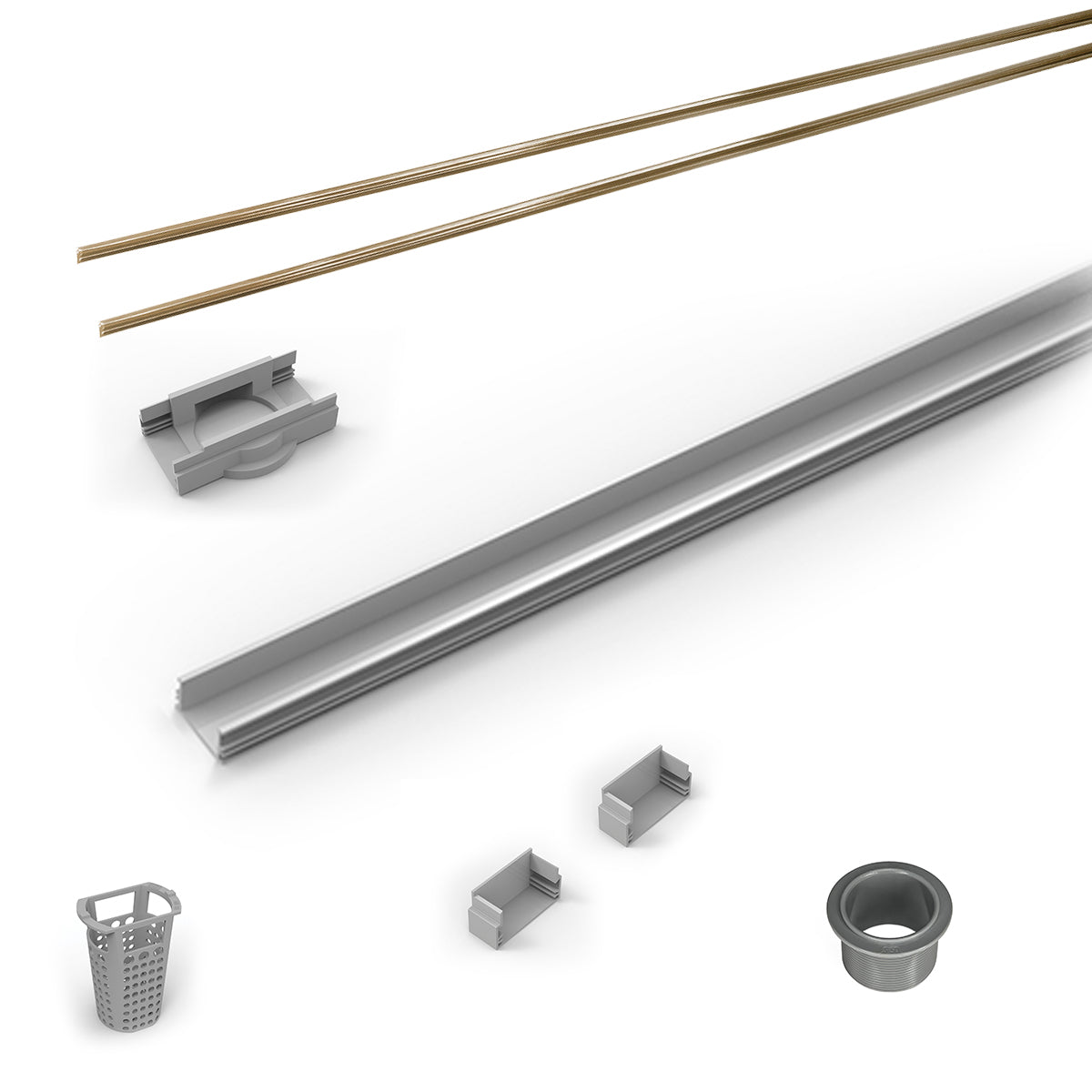 Infinity Drain 48" PVC Component Only Kit for S-LAG 38 and S-LT 38 series.