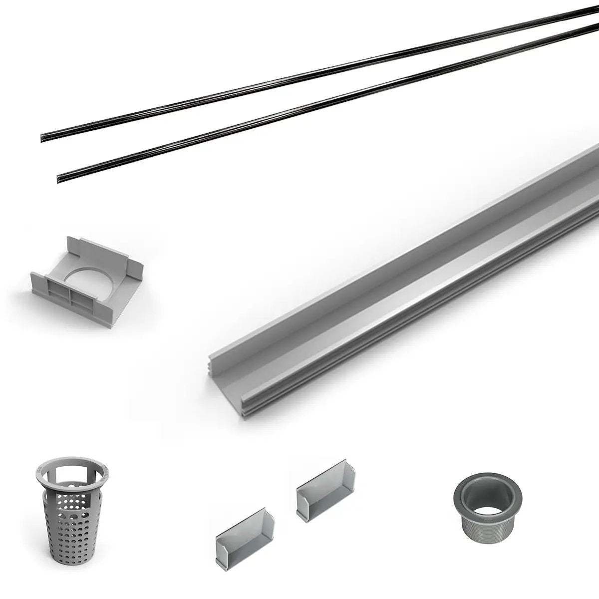 Infinity Drain 60" PVC Component Only Kit for S-LAG 65, S-LT 65, and S-LTIF 65 series. by Infinity Drain