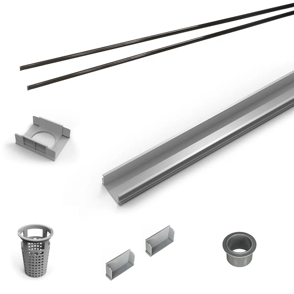 Infinity Drain 96" PVC Component Only Kit for S-LAG 65, S-LT 65, and S-LTIF 65 series. by Infinity Drain