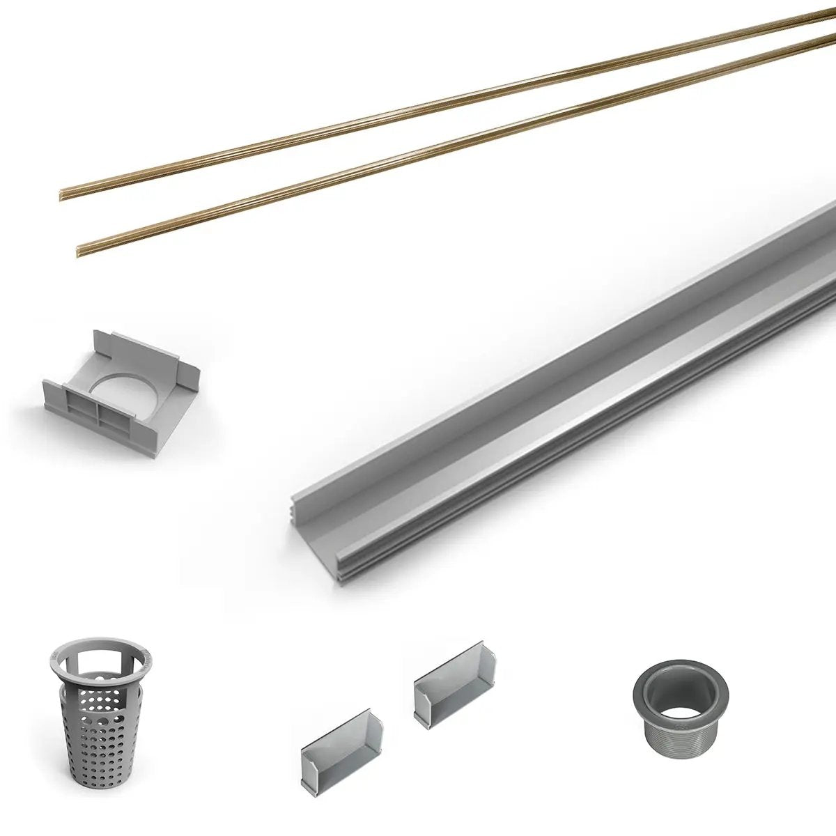 Infinity Drain 60" PVC Component Only Kit for S-LAG 65, S-LT 65, and S-LTIF 65 series. by Infinity Drain
