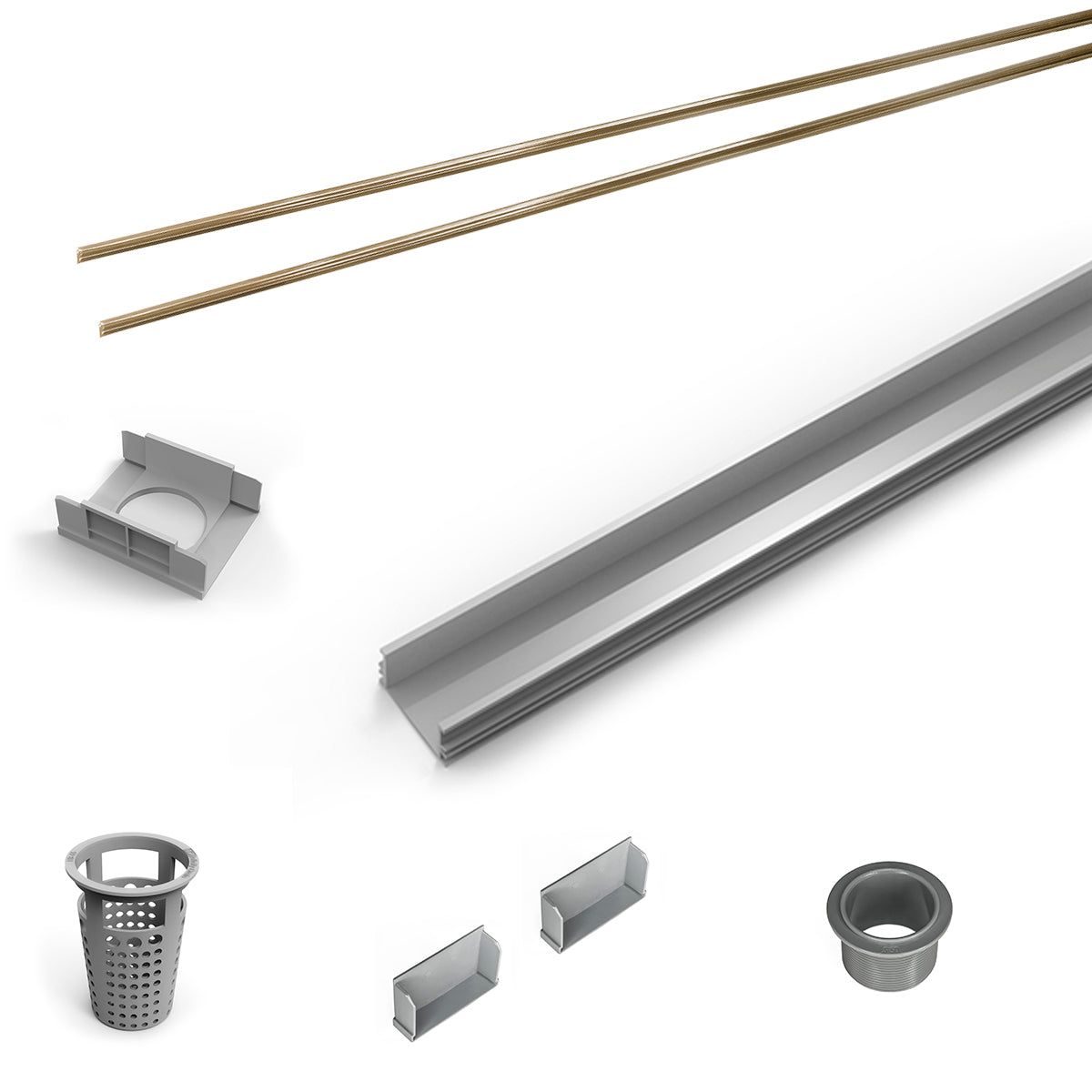 Infinity Drain 36" PVC Component Only Kit for S-LAG 65, S-LT 65, and S-LTIF 65 series.