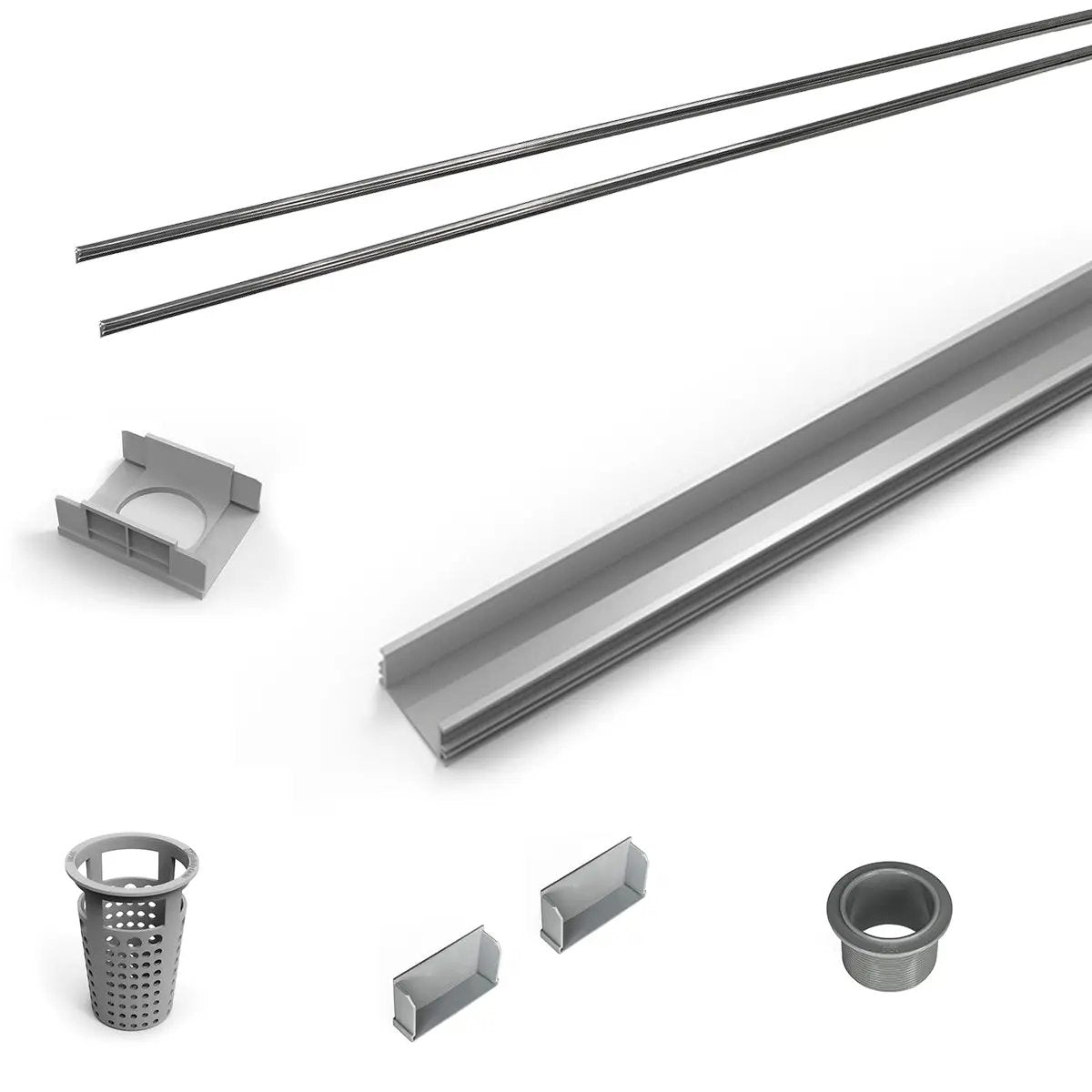 Infinity Drain 60" PVC Component Only Kit for S-LAG 65, S-LT 65, and S-LTIF 65 series. by Infinity Drain