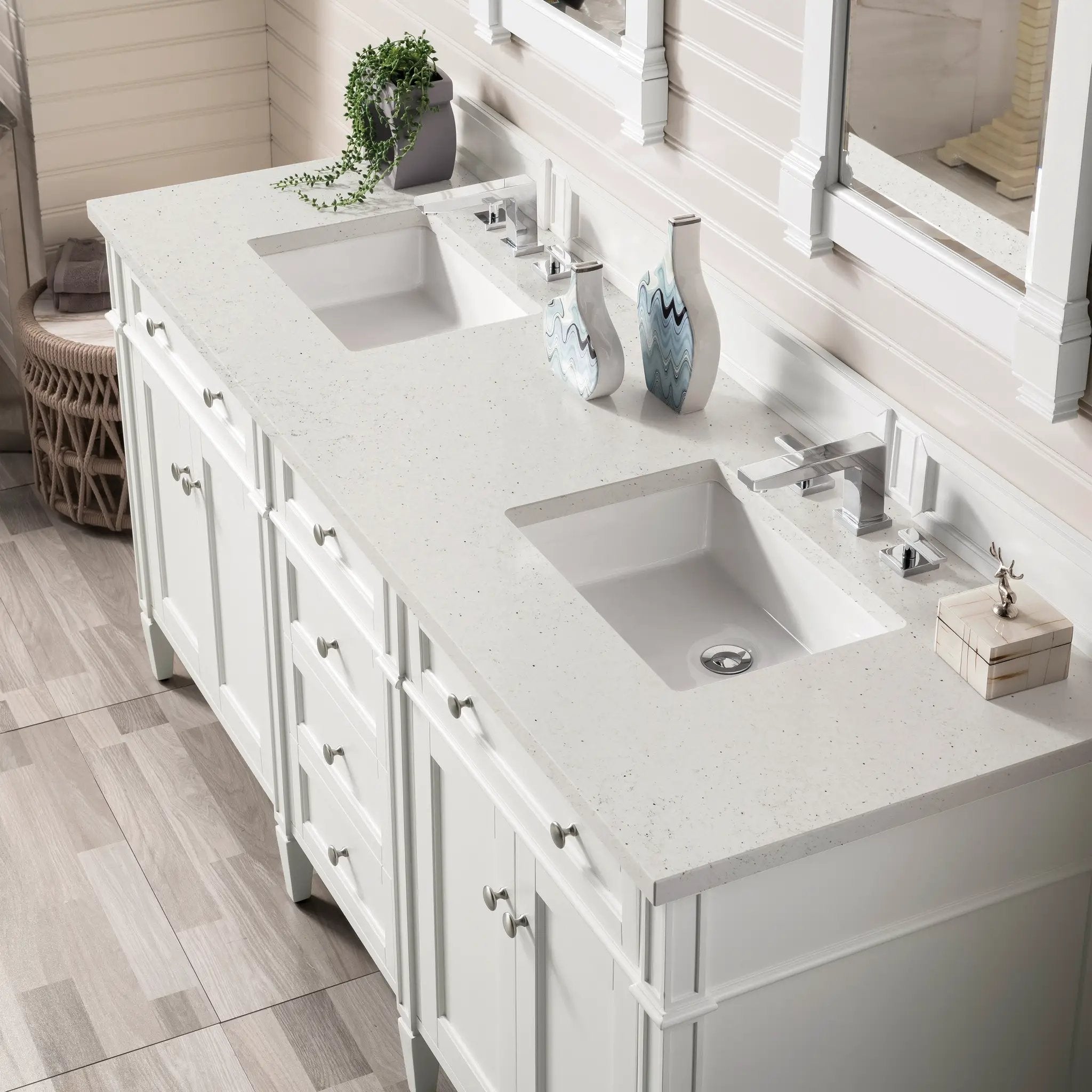 bright white vanity