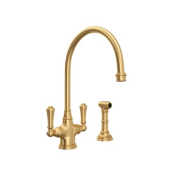 Rohl Georgian Era Two Handle Kitchen Faucet with Side Spray by Rohl