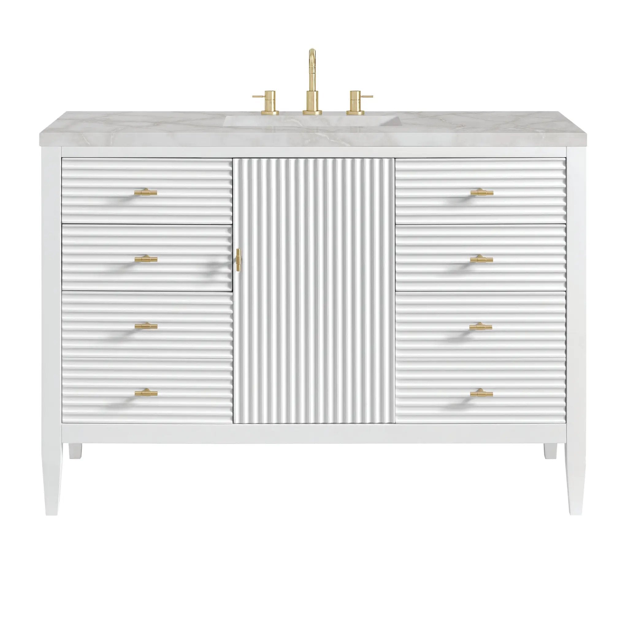 James Martin Myrrin 48" Single Vanity Set - Bright White by James Martin Vanities