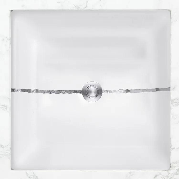 Linkasink Artisan Glass with Metal Leaf Accent Undermount Sink by Linkasink
