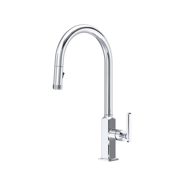 polished chrome kitchen faucet
