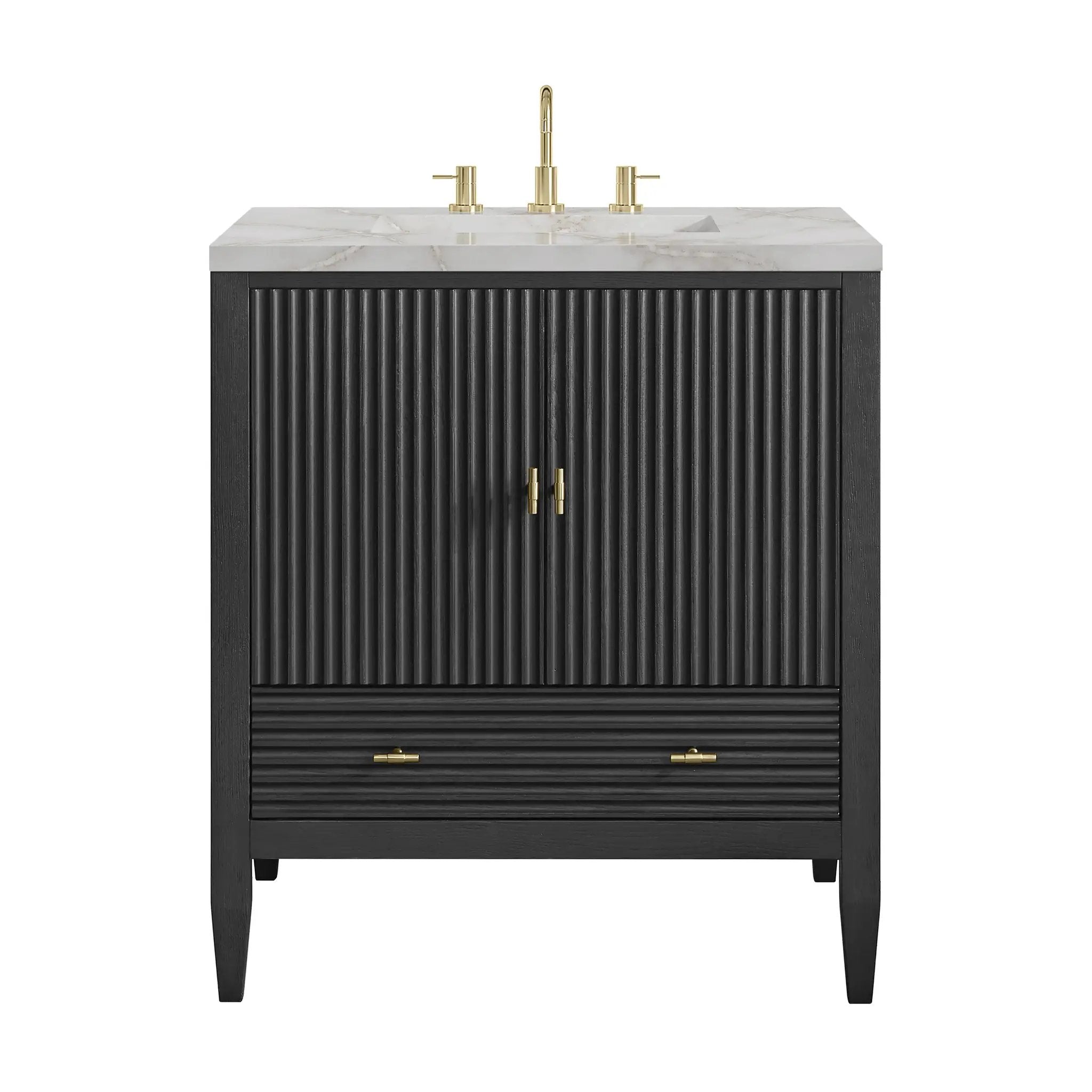 James Martin Myrrin 30" Single Vanity Set - Carbon Oak by James Martin Vanities