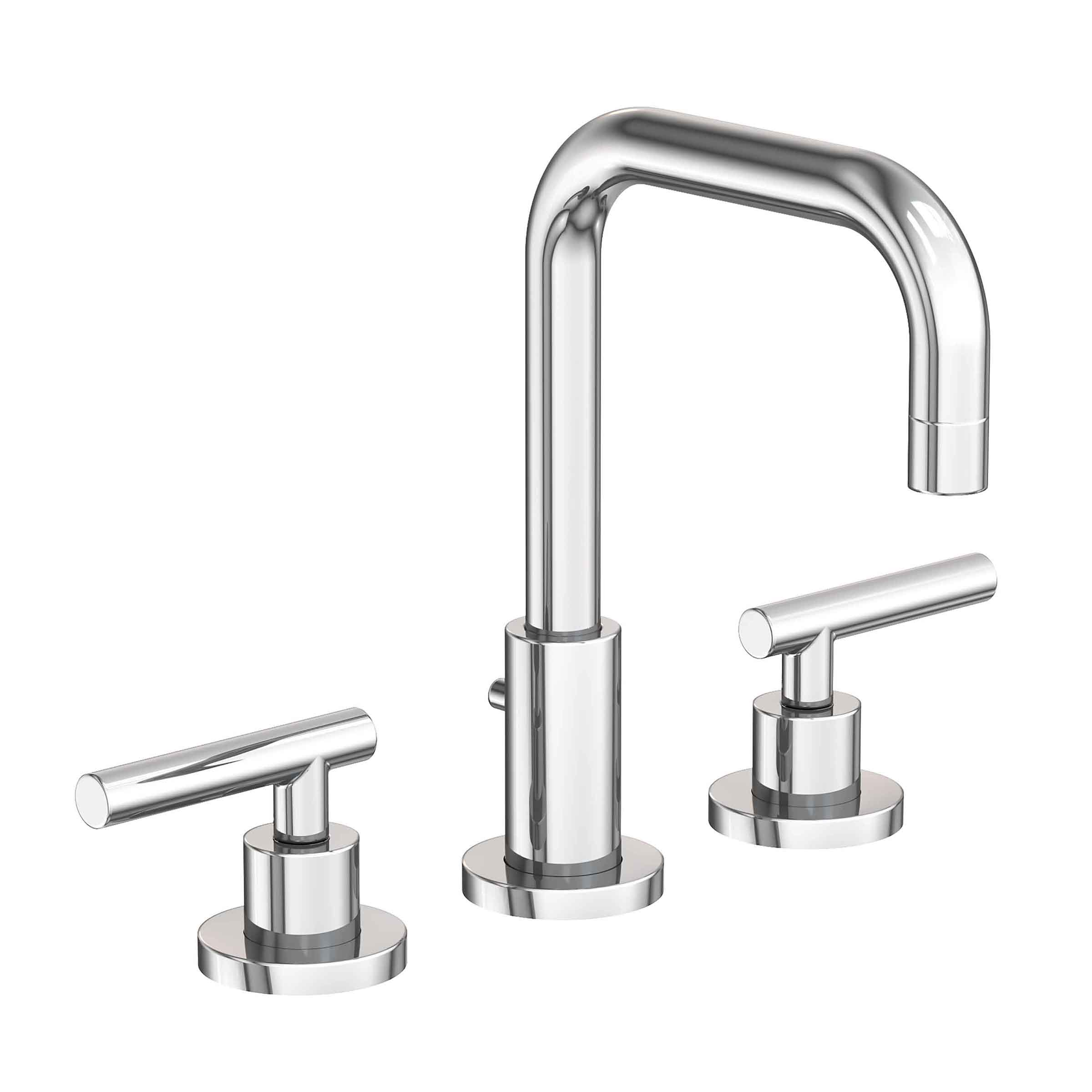 polished chrome lavatory faucet