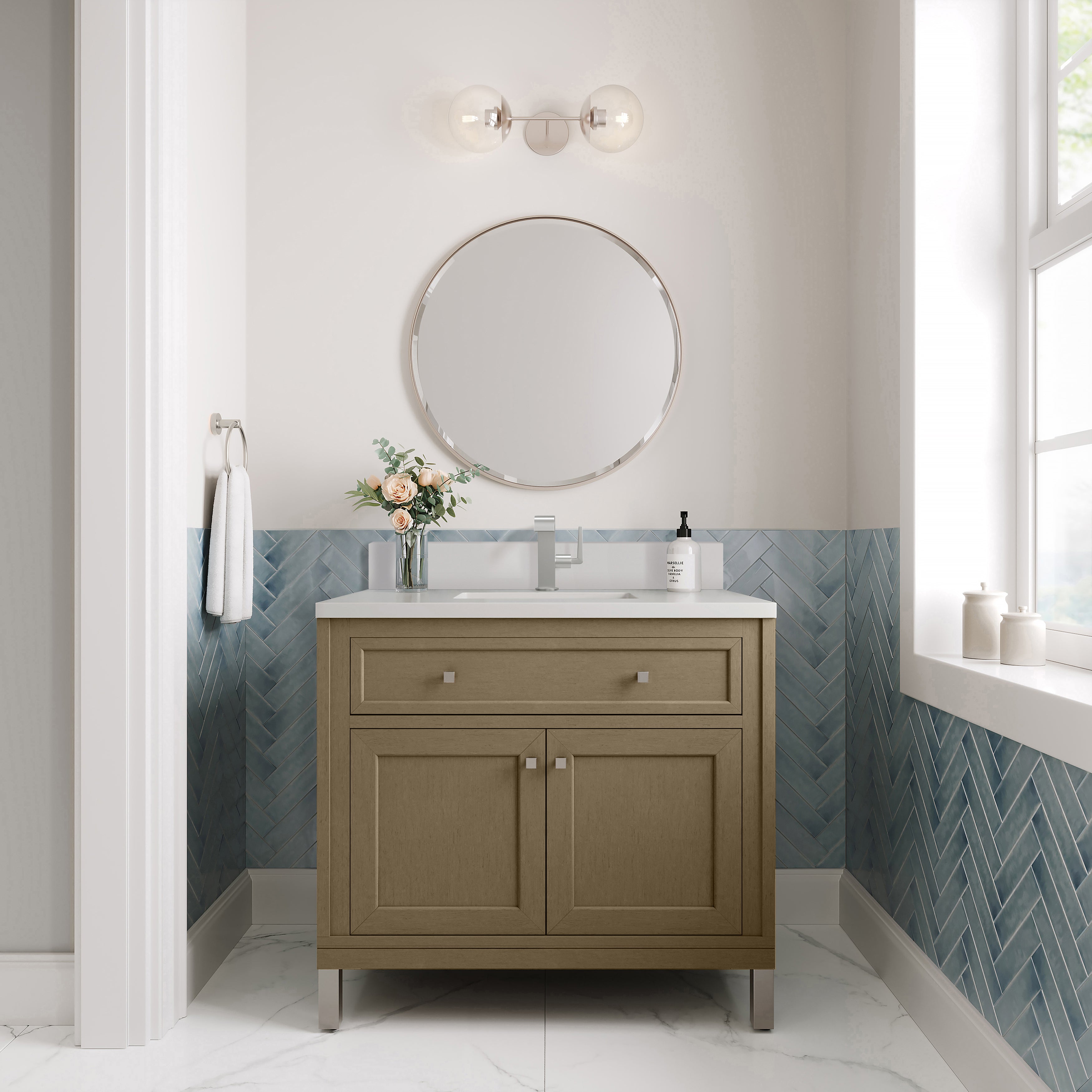 walnut whisper vanity