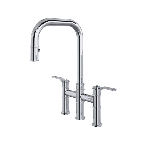 polished chrome kitchen faucet