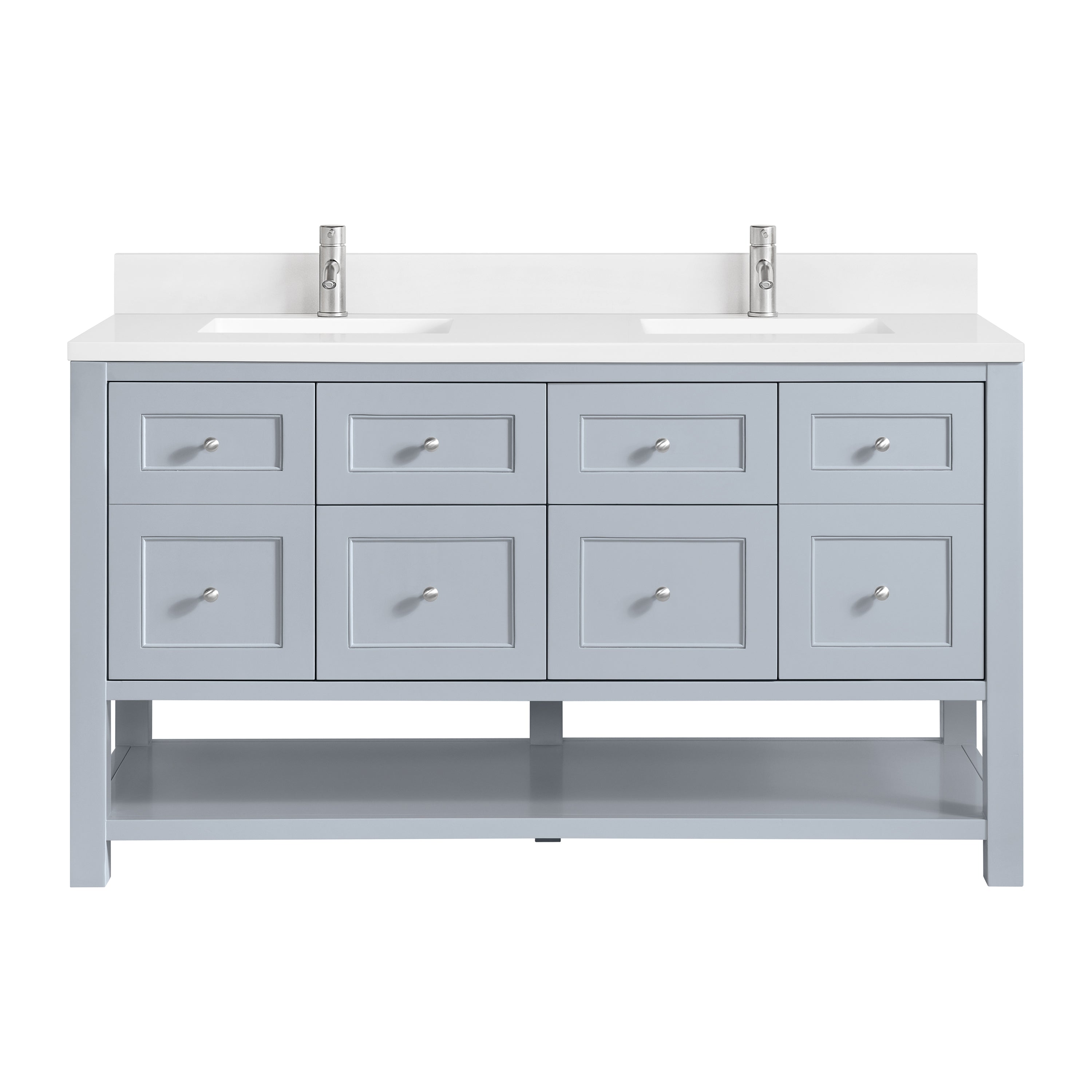 James Martin Breckenridge 60" Double Vanity Set - Serenity Blue by James Martin Vanities
