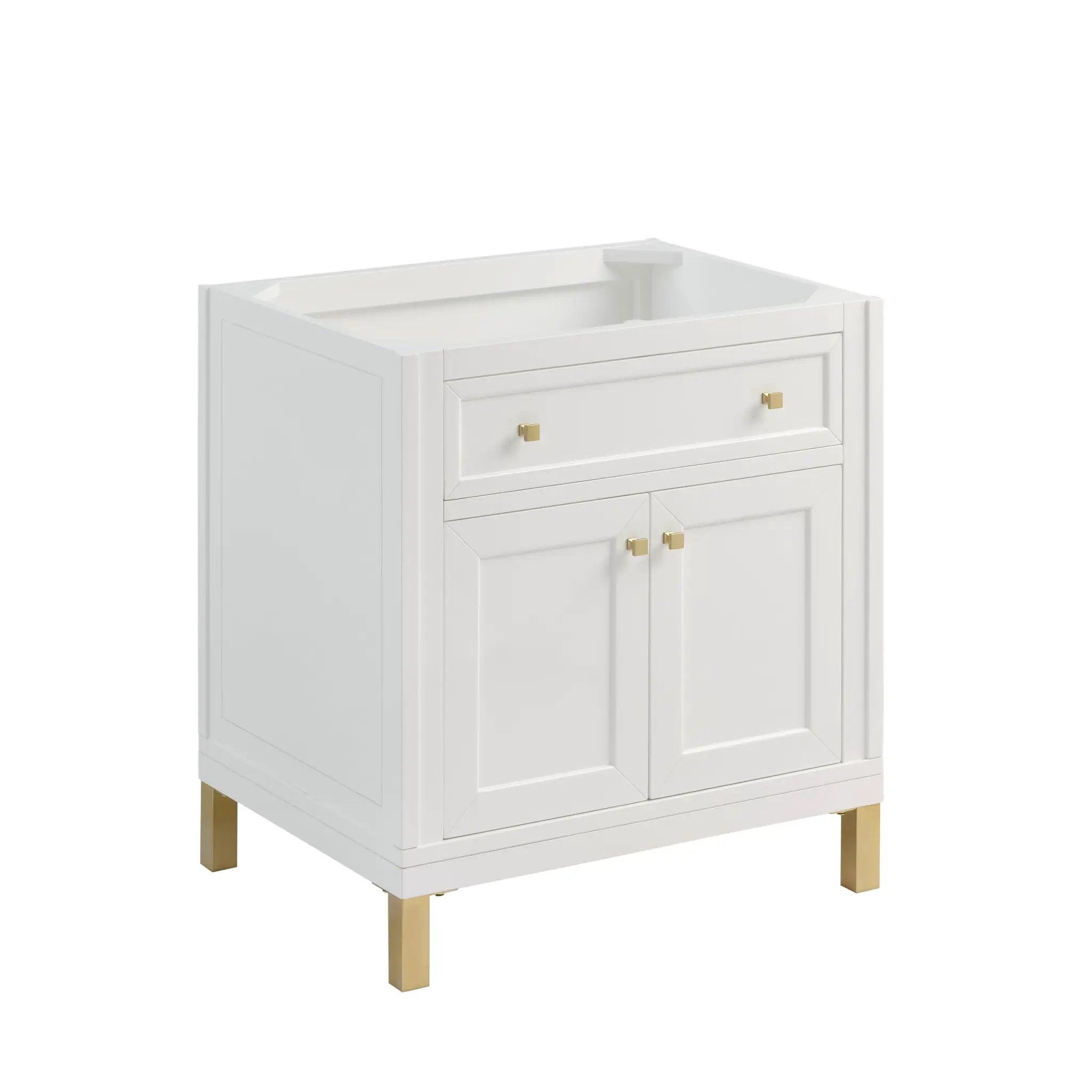 glossy white vanity